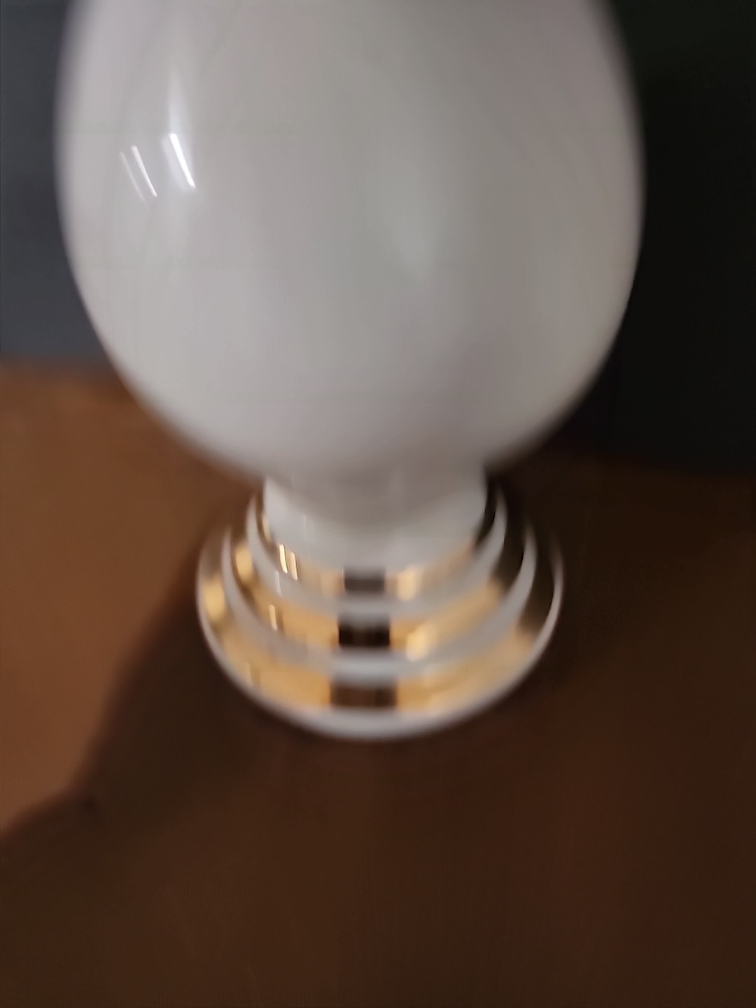 Owen Illinois Pharmacy Finial Globe Vintage Decorative Drug Store White and Gold
