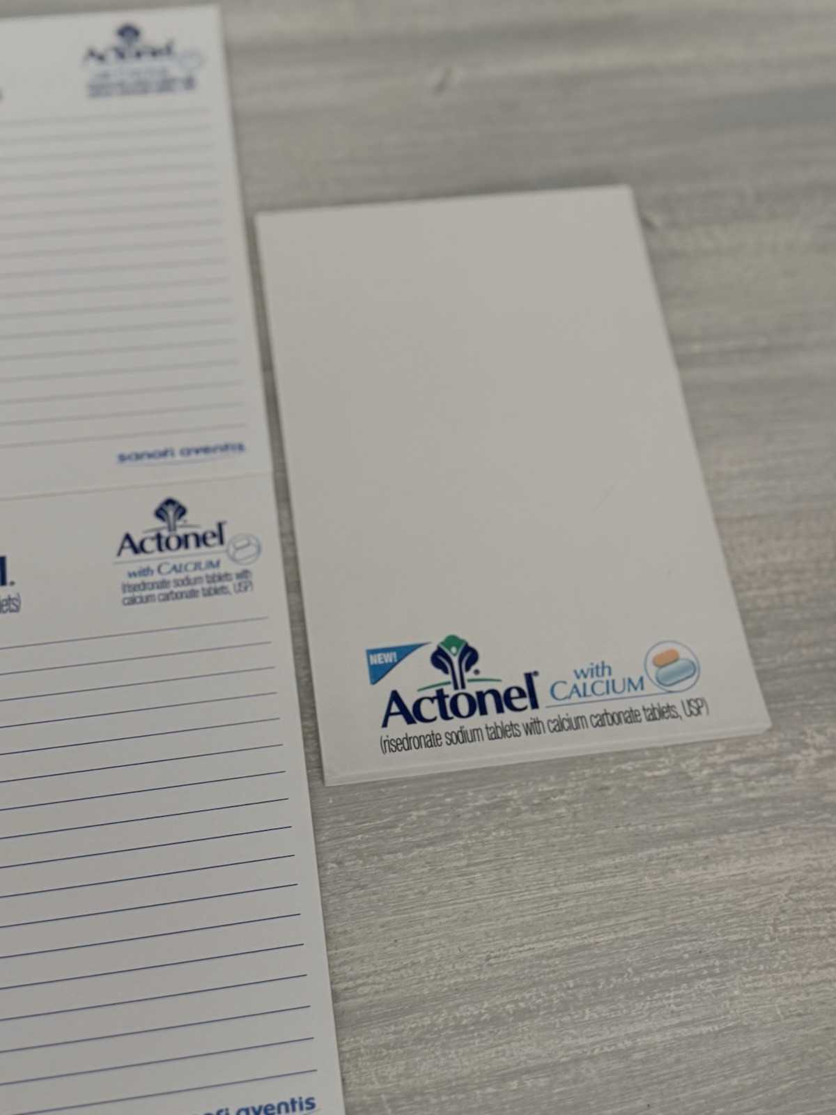 Actonel Sodium Tablets Pharmaceutical Drug Rep Notepad Sticky Notes Drug Rep