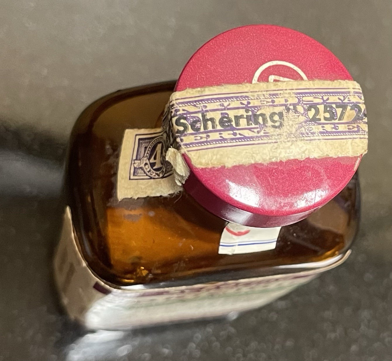 Vintage Coricidin with Codeine EMPTY Glass Pharmacy Bottle