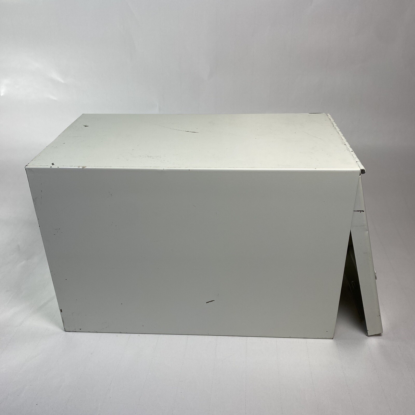 Vintage Drugpak Pharmacy Prescription Filing Box Metal Apothecary Doctor Office