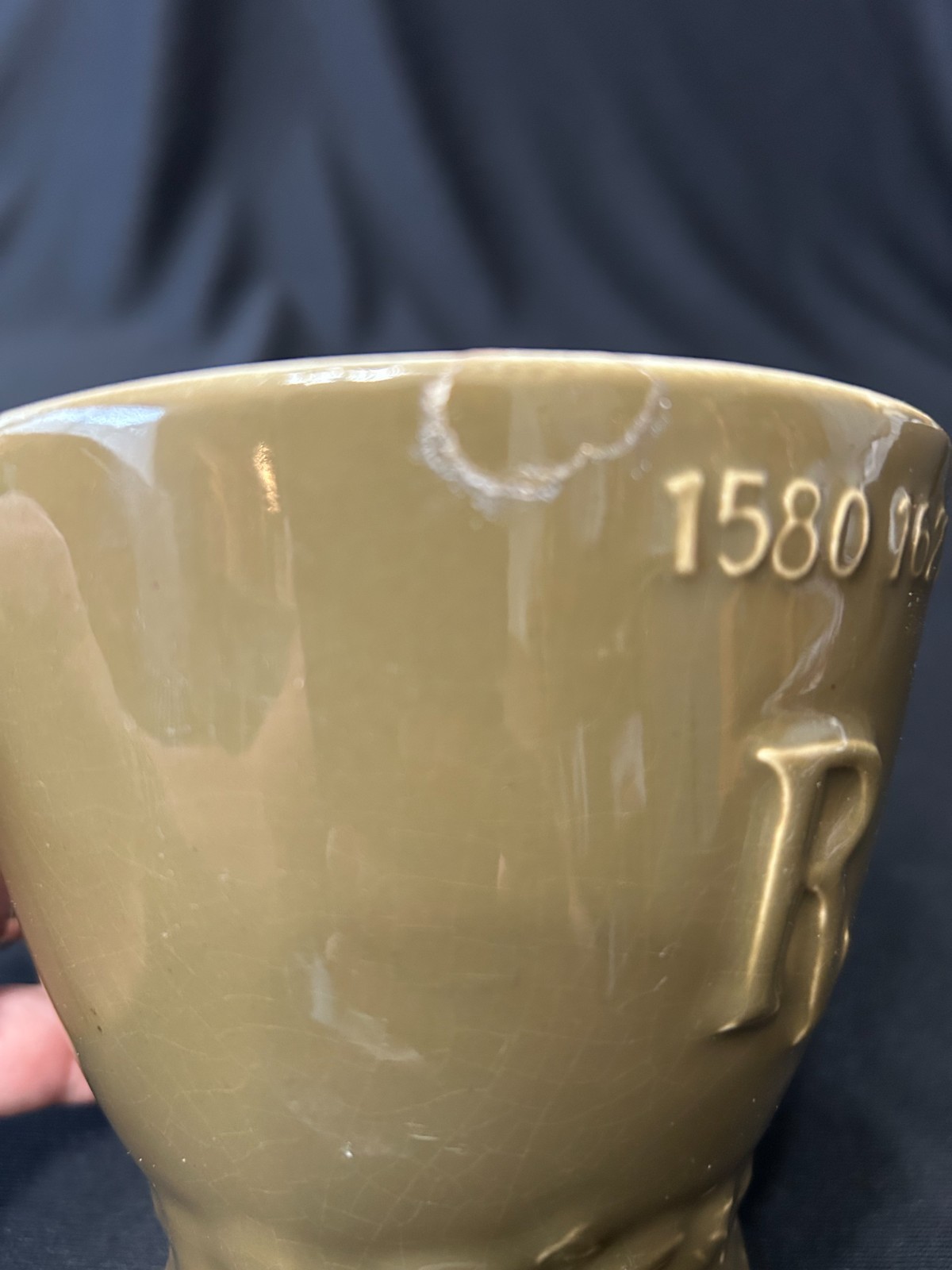 Vintage Apothecary Mortar Louis Hebert Ceramic