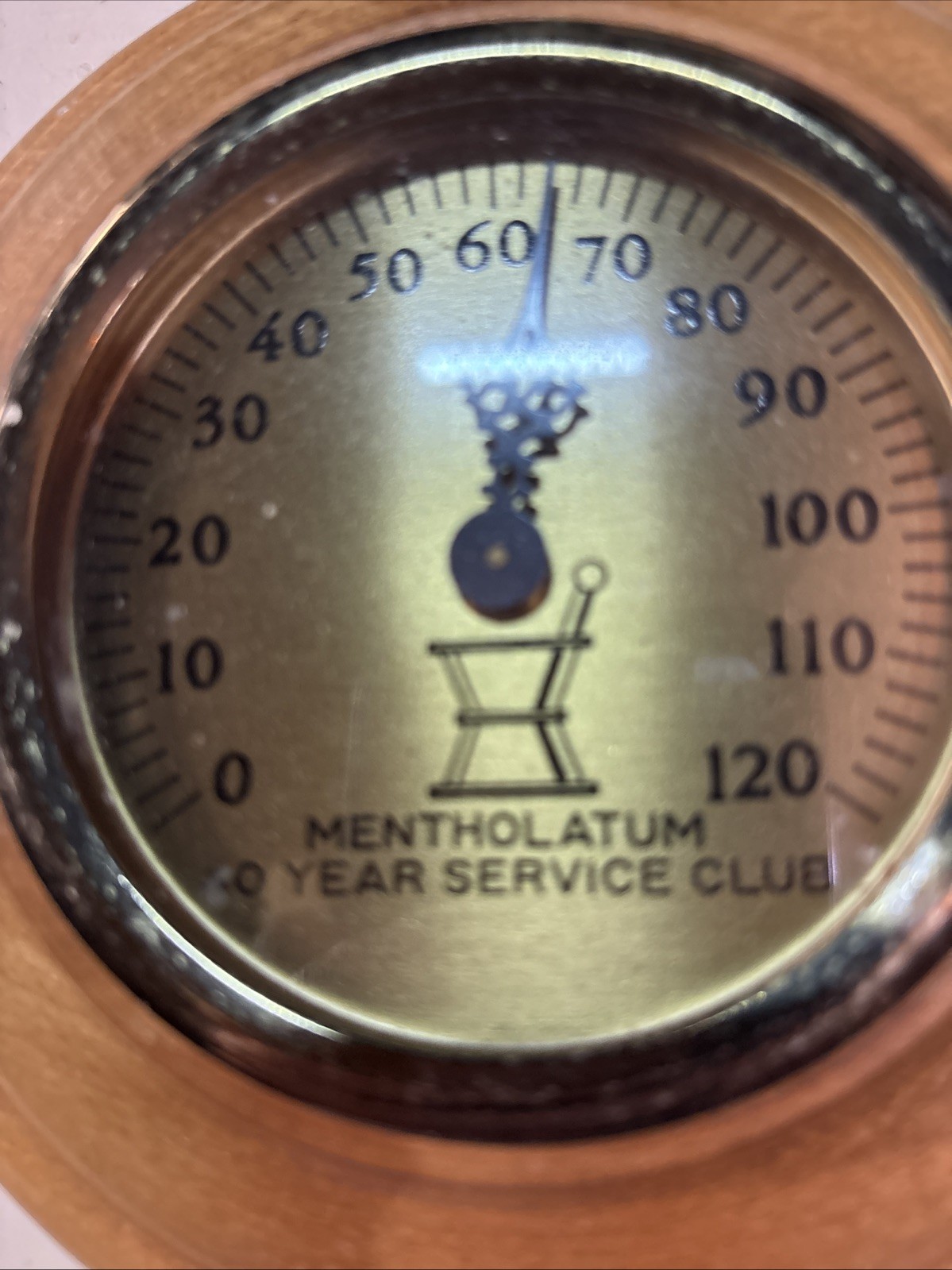 VINTAGE 40 YEAR SERVICE AWARD THERMOMETER PHARMACY RX DRUGS MENTHOLATUM SPILLER