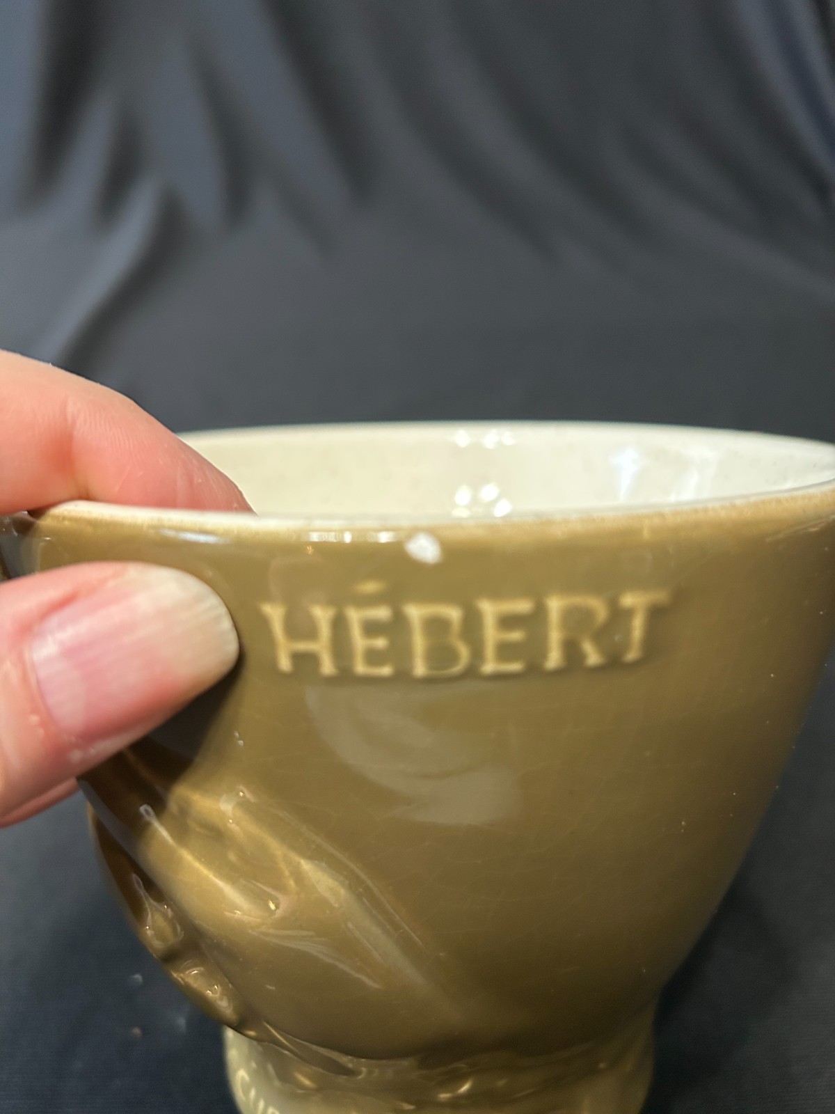 Vintage Apothecary Mortar Louis Hebert Ceramic