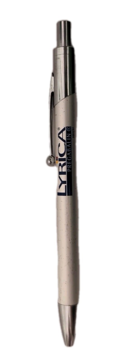 New Drug Rep Lyrica Pfizer Collectible Heavy Silver Colored Metal Pen RARE