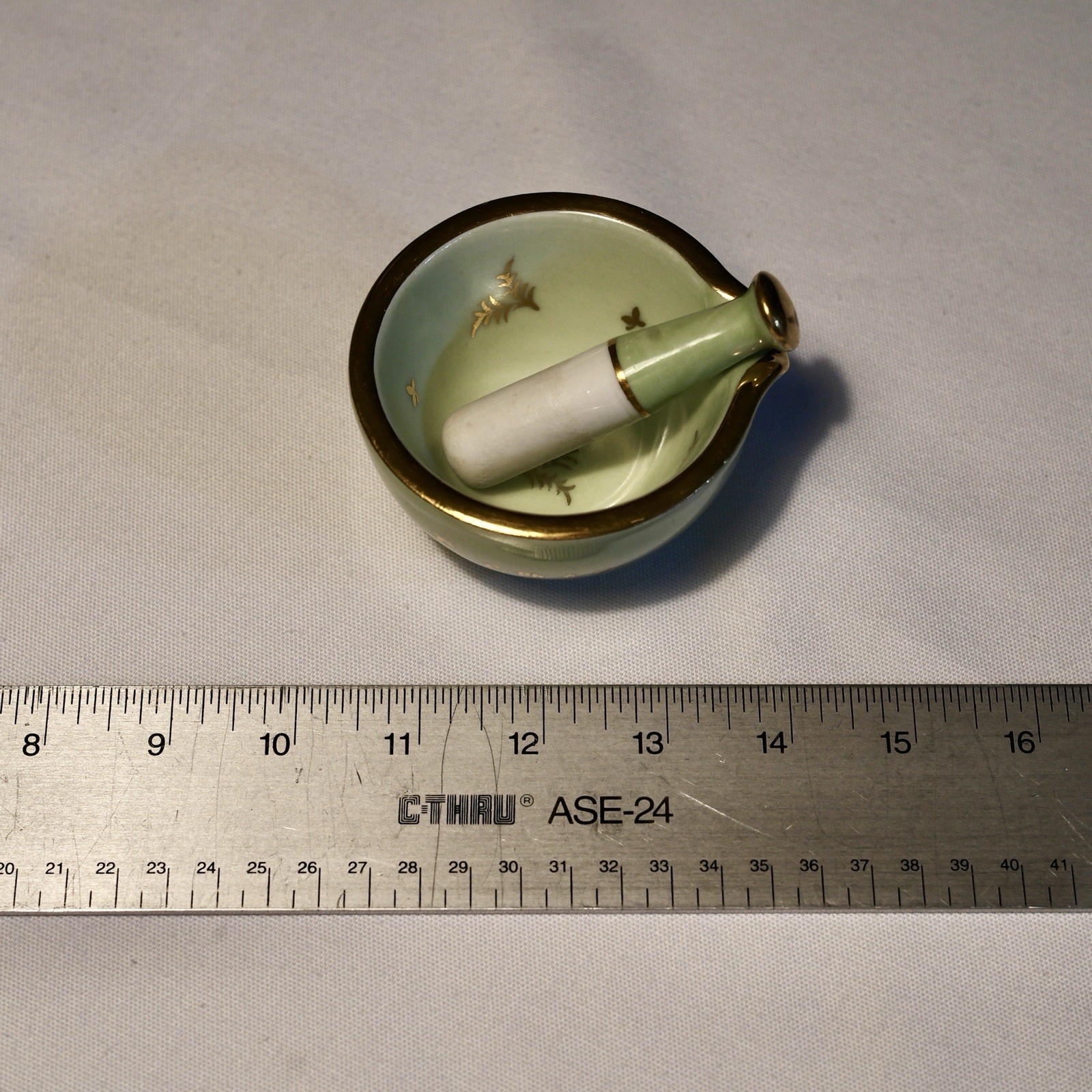 Rare 1954 Halifax NS Limoges France M.T. Nicolas Mortar & Pestle Set Mint Cond
