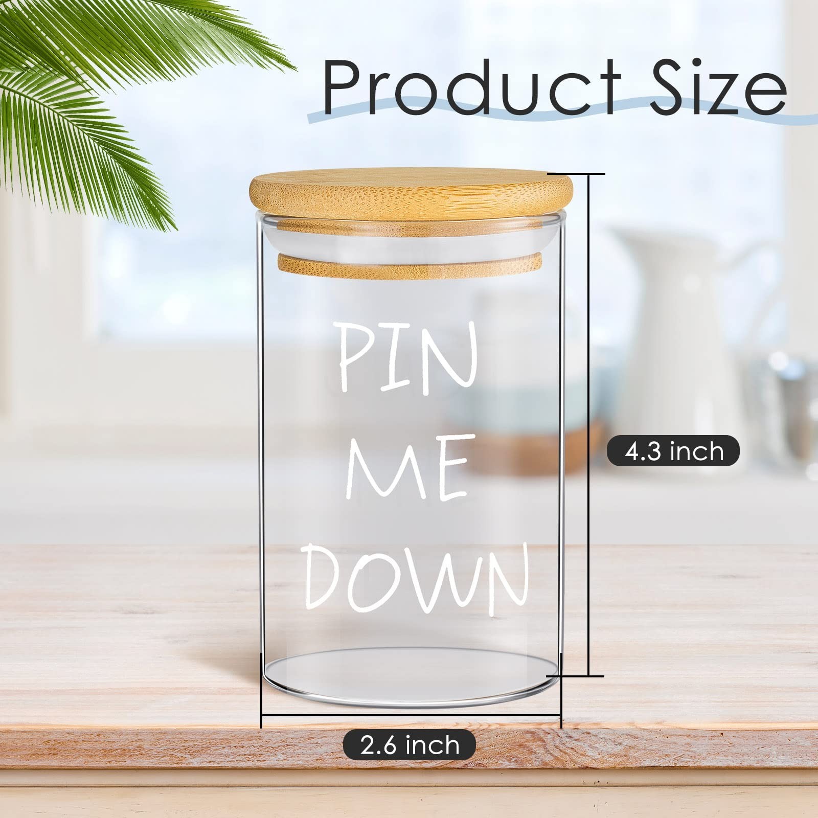 6 Pcs Apothecary Jars Glass Jars with Lids for Bathroom Holder Glass Cotton B…