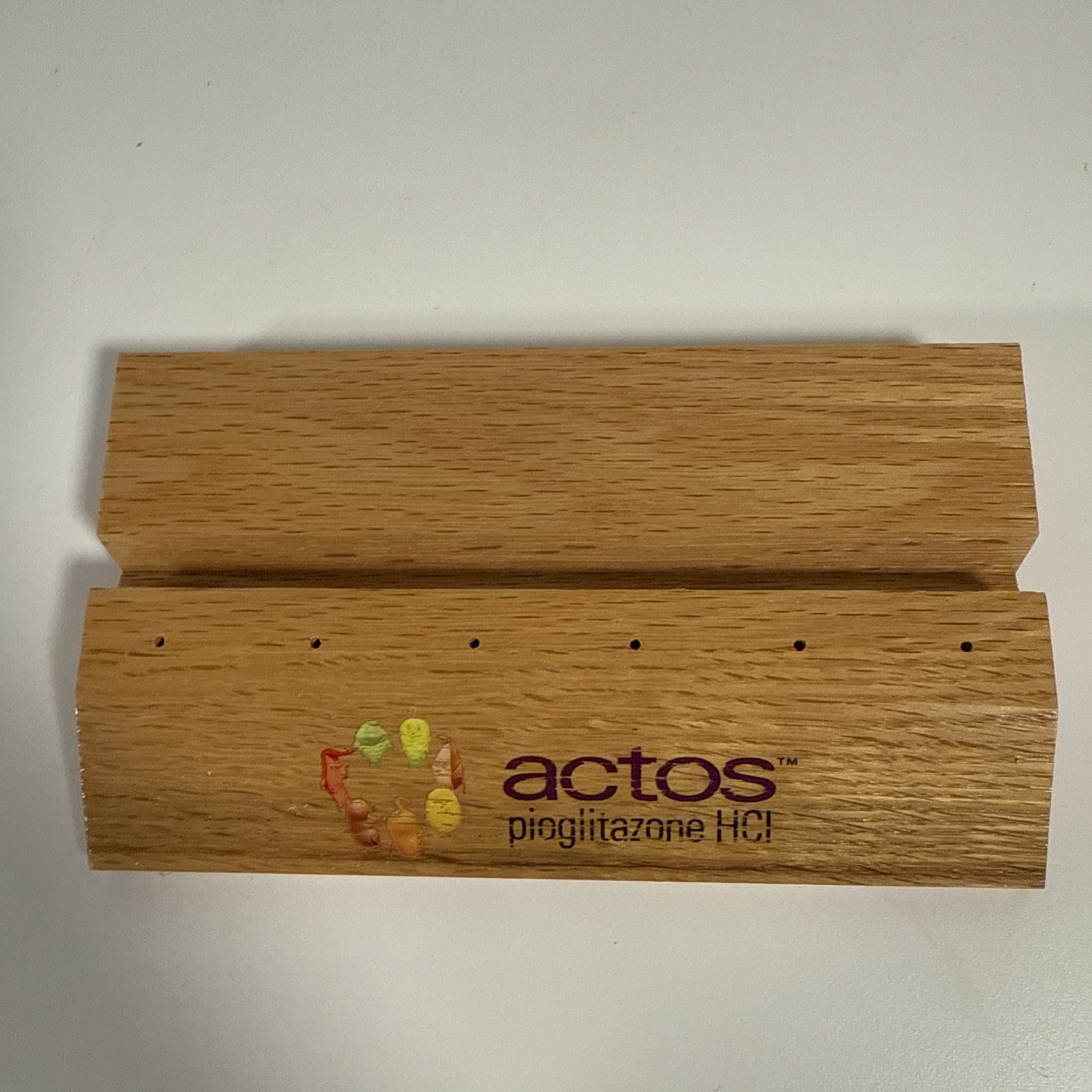 Vintage Takeda Pharma Rep Sales Actos Pioglitazone Mini Wood Desk Top Dart Game