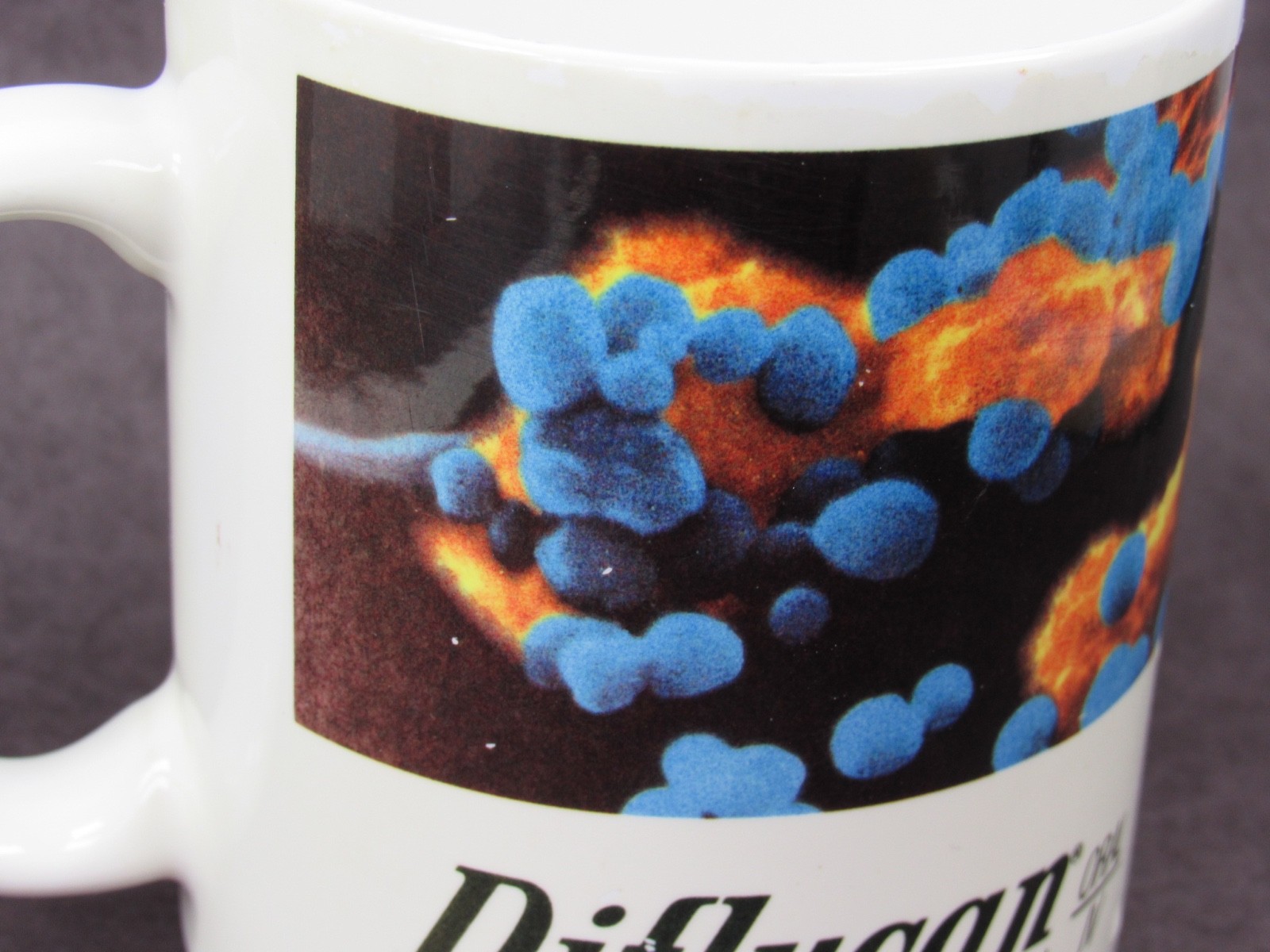 Diflucan Mug Drug Rep Pharmaceutical Promo Advertising Colorful Fungus Design