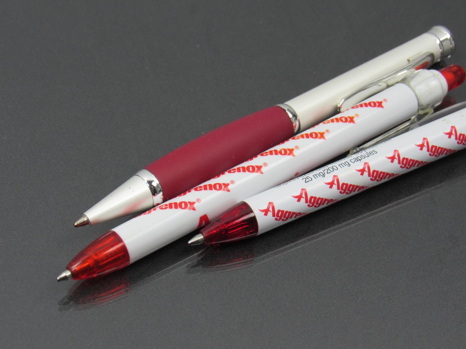 Drug Rep Lot 3 Different Aggrenox PENS Pharmaceutical Advertising Metal Plastic