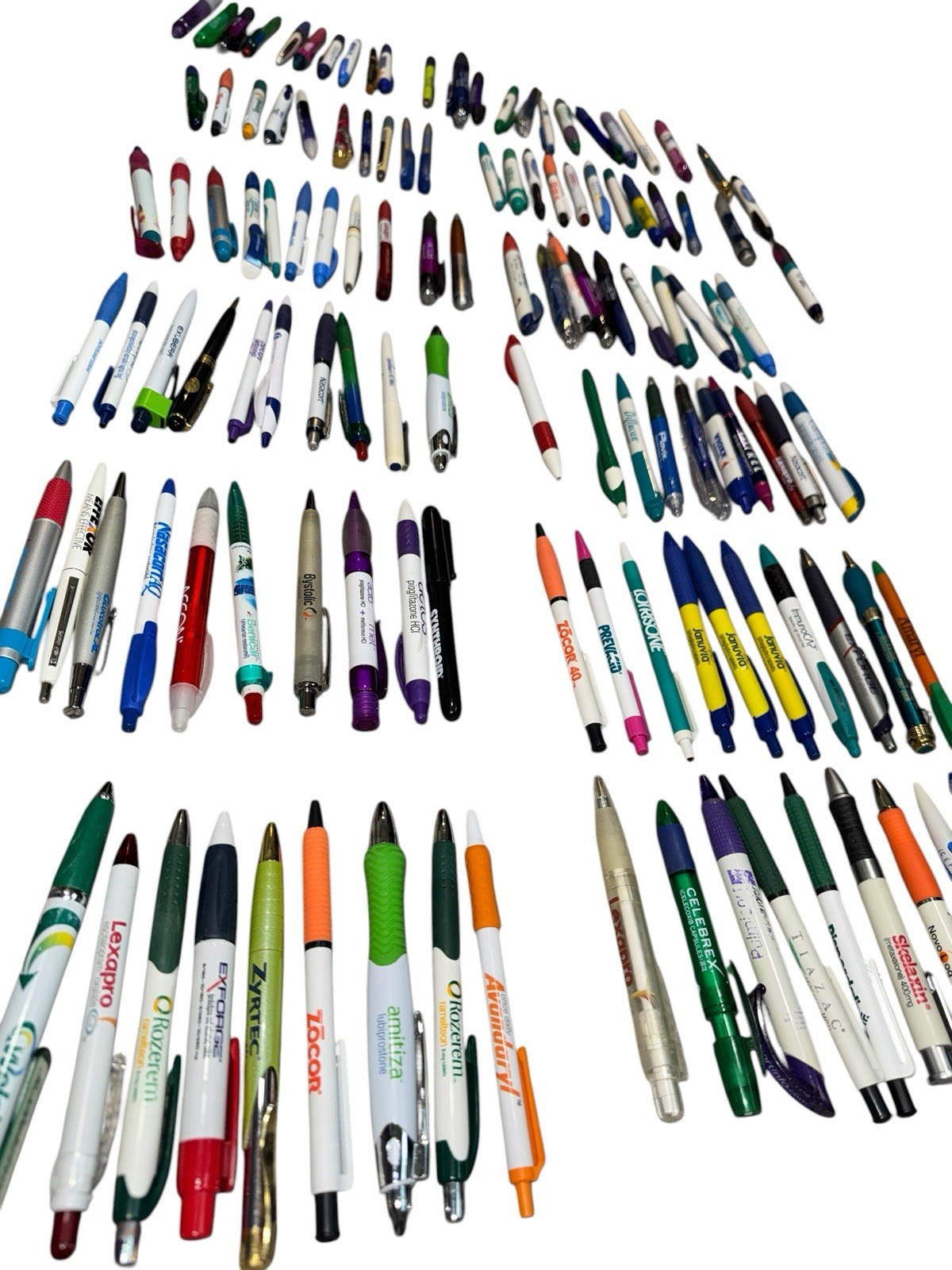 Lot Of 125 Pharmaceutical Drug Rep Advertising Pens some Rare!