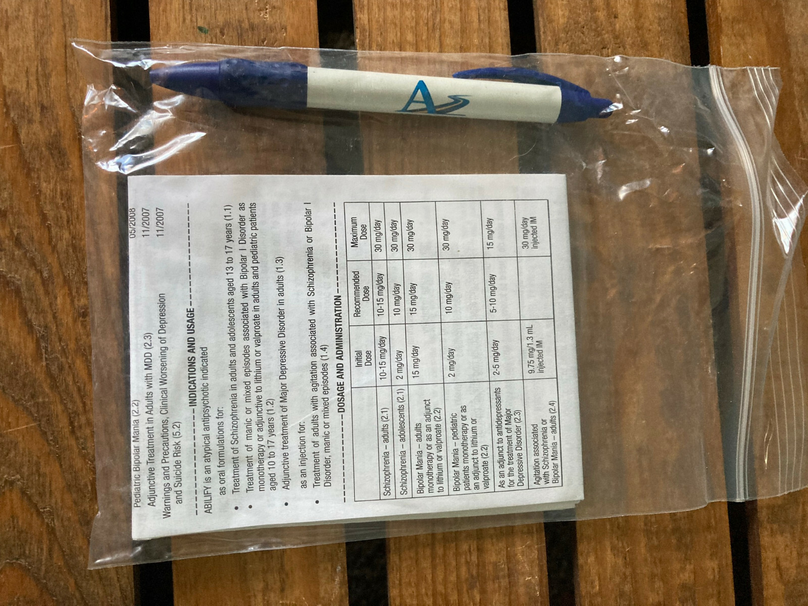 Abilify aripiprazole Drug Rep Pen set of 4