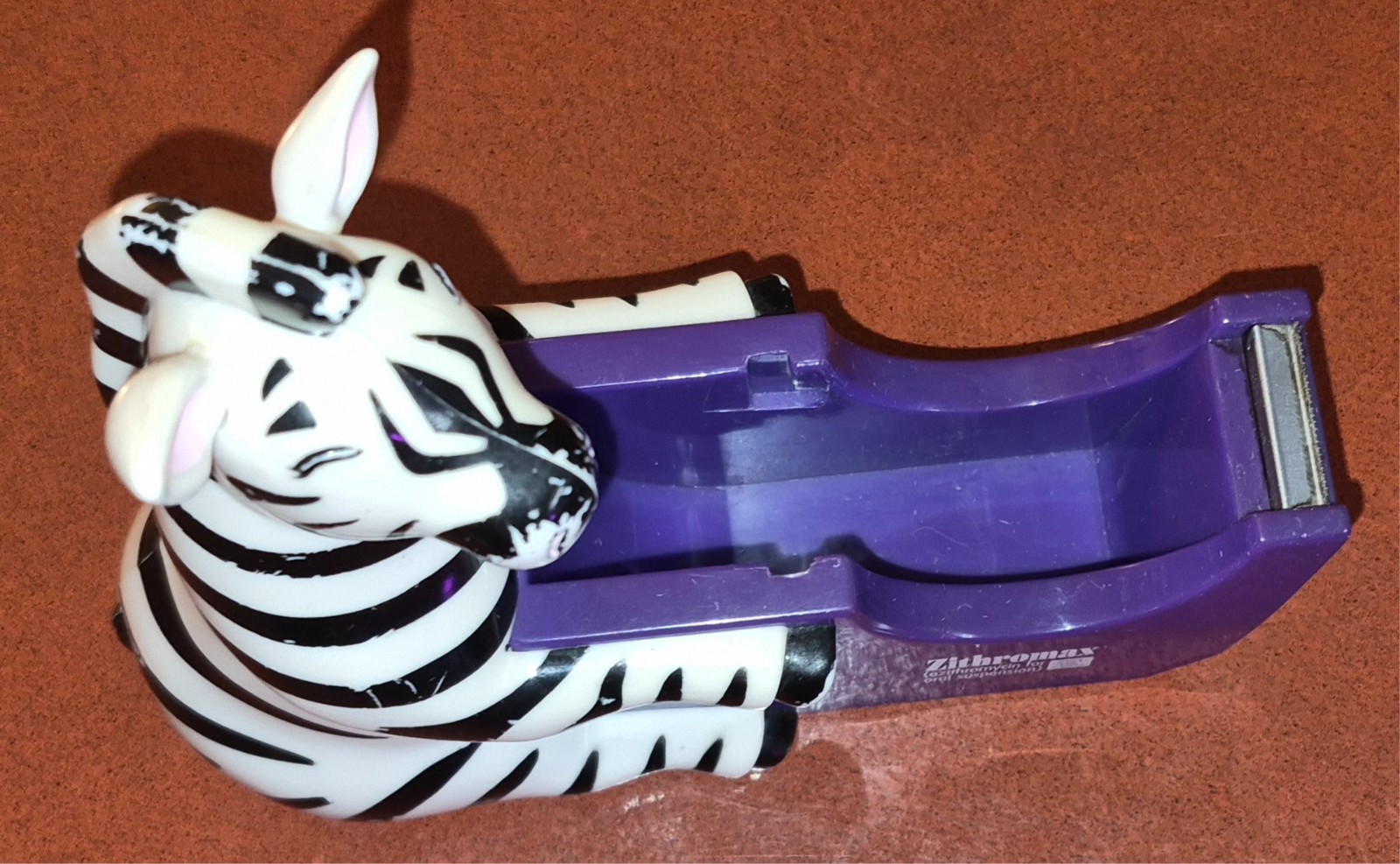 Vintage Pharma Rep Zebra Desk Tape Dispenser Promotional
