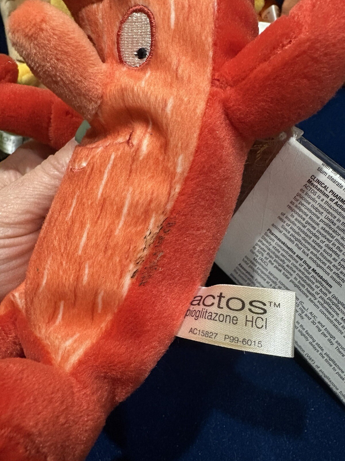 Actos PharmaceuticalPlush Stuffed Animal Diabetes Advertising Lot Of 7 Vintage