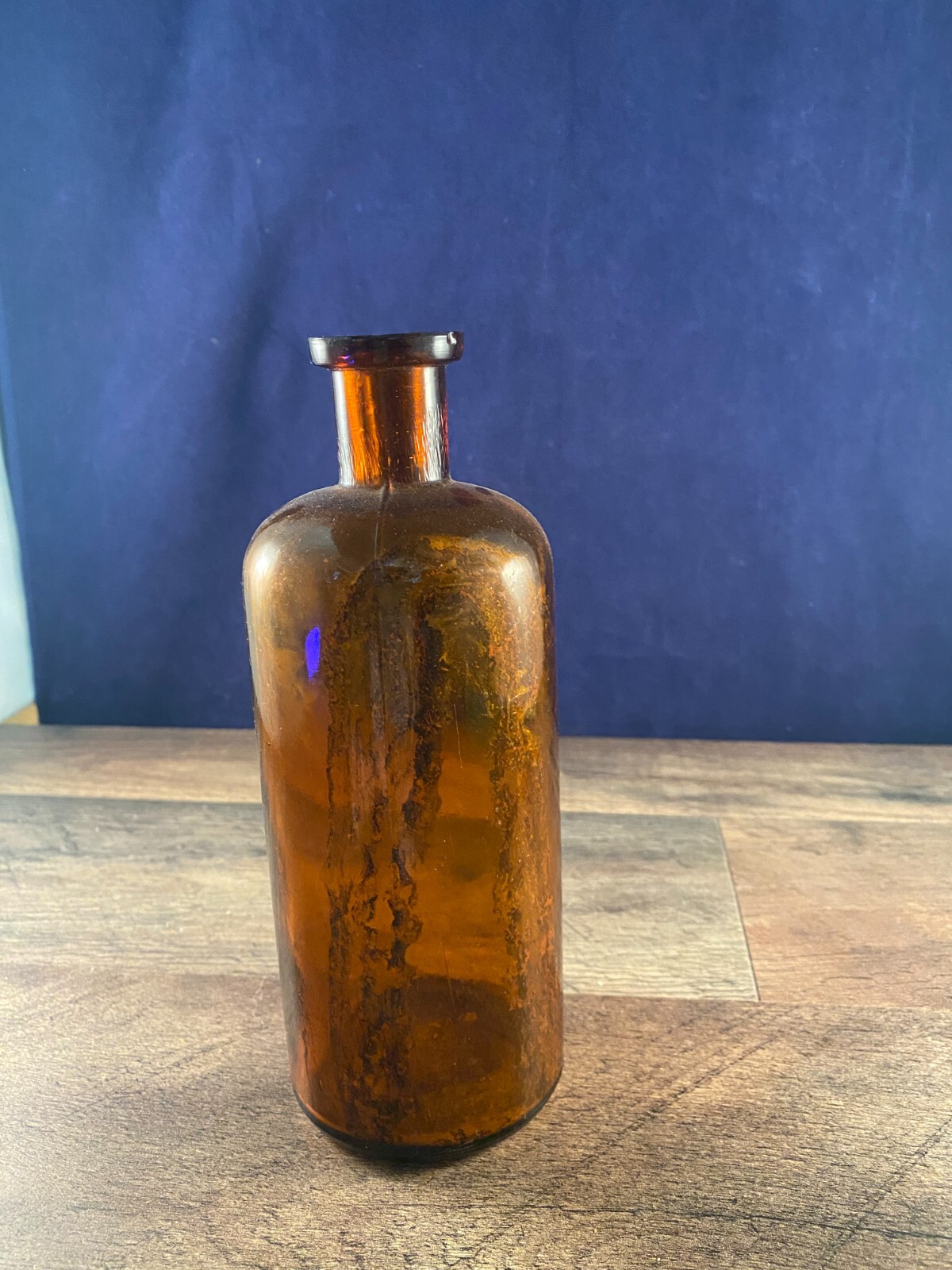 Lehn & Fink New York Brown Glass Apothecary Medical Chemical Bottle 3″Dia X 7.5″