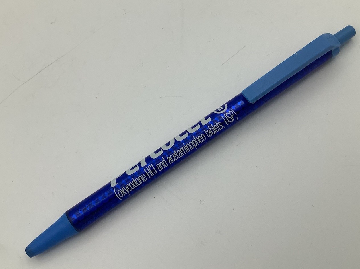 Drug Rep Percocet Oxycodone Pen Vintage Bic Tested Works Writes