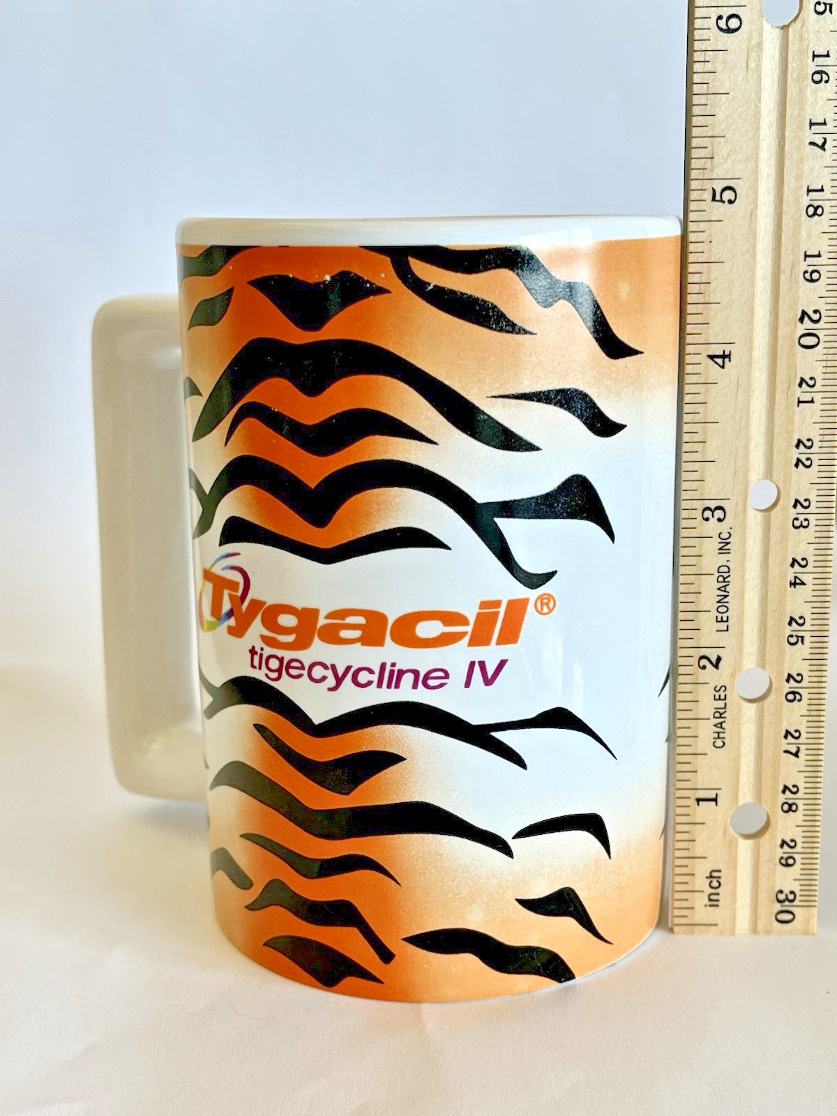 Tygacil Coffee Mug Pharmaceuticals Drug Promo Medicine Wyeth 14oz Vintage Cup