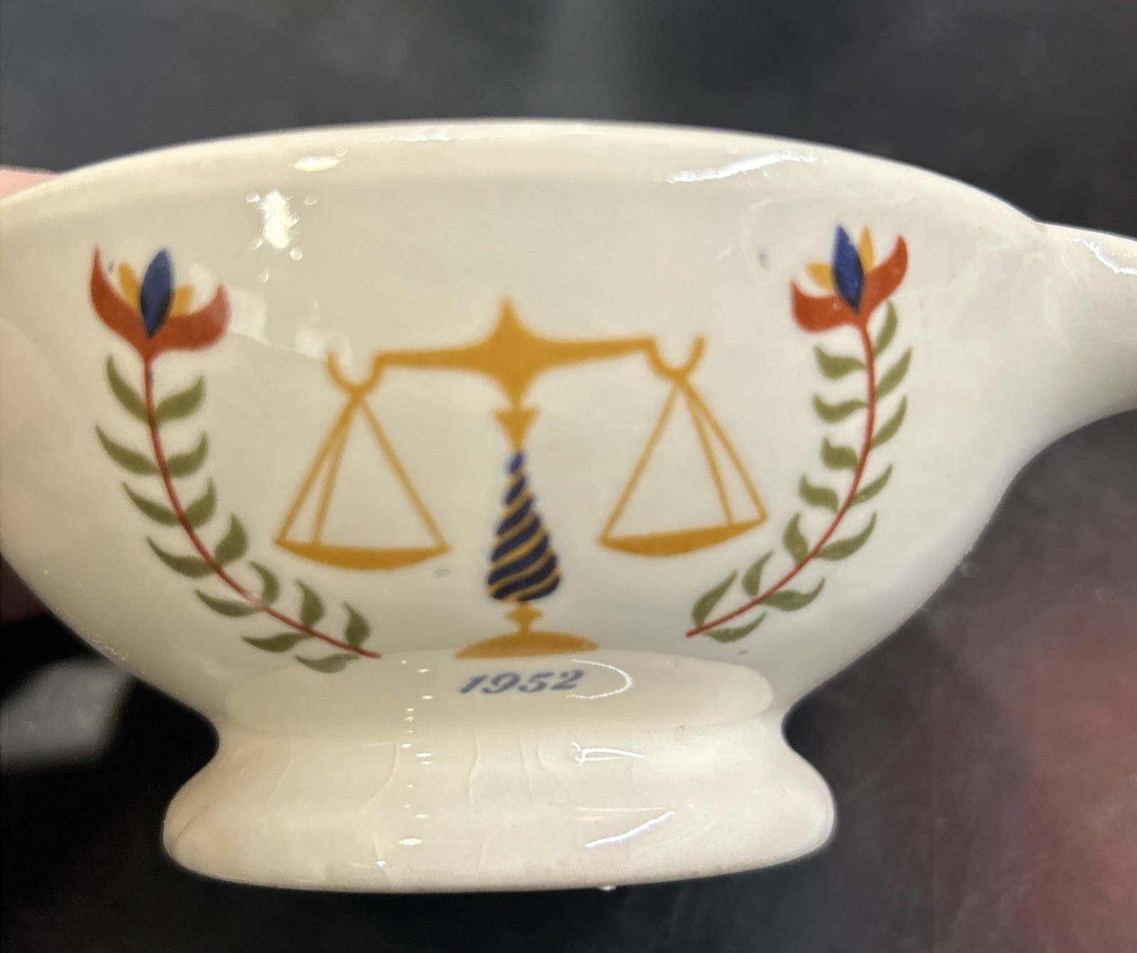 Vintage Merck Sharp Dohme Mortar Pharmacy Ashtray with Charles Lamb Quote