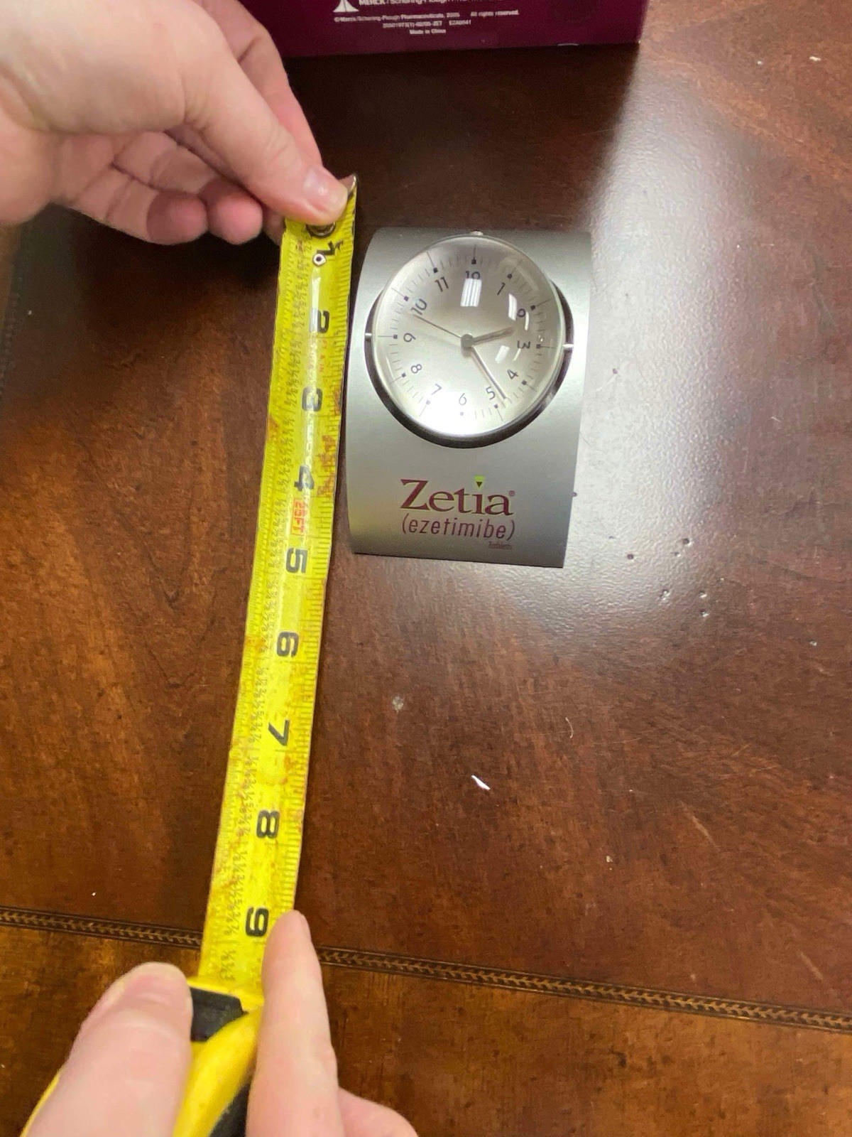 ZETIA Pharmaceutical Spinning Clock With Original Box And Directions Read