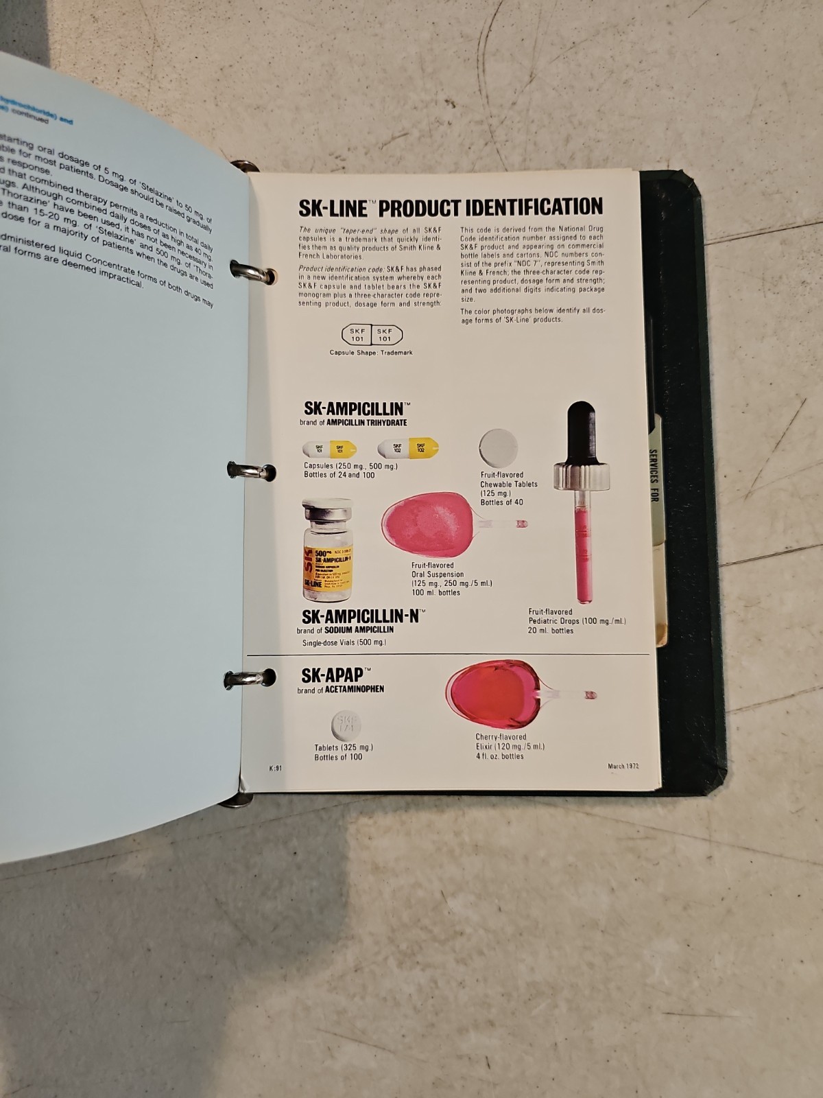 1970’s Smith Kline & French Pharmaceutical Price List & Product Data In Binder