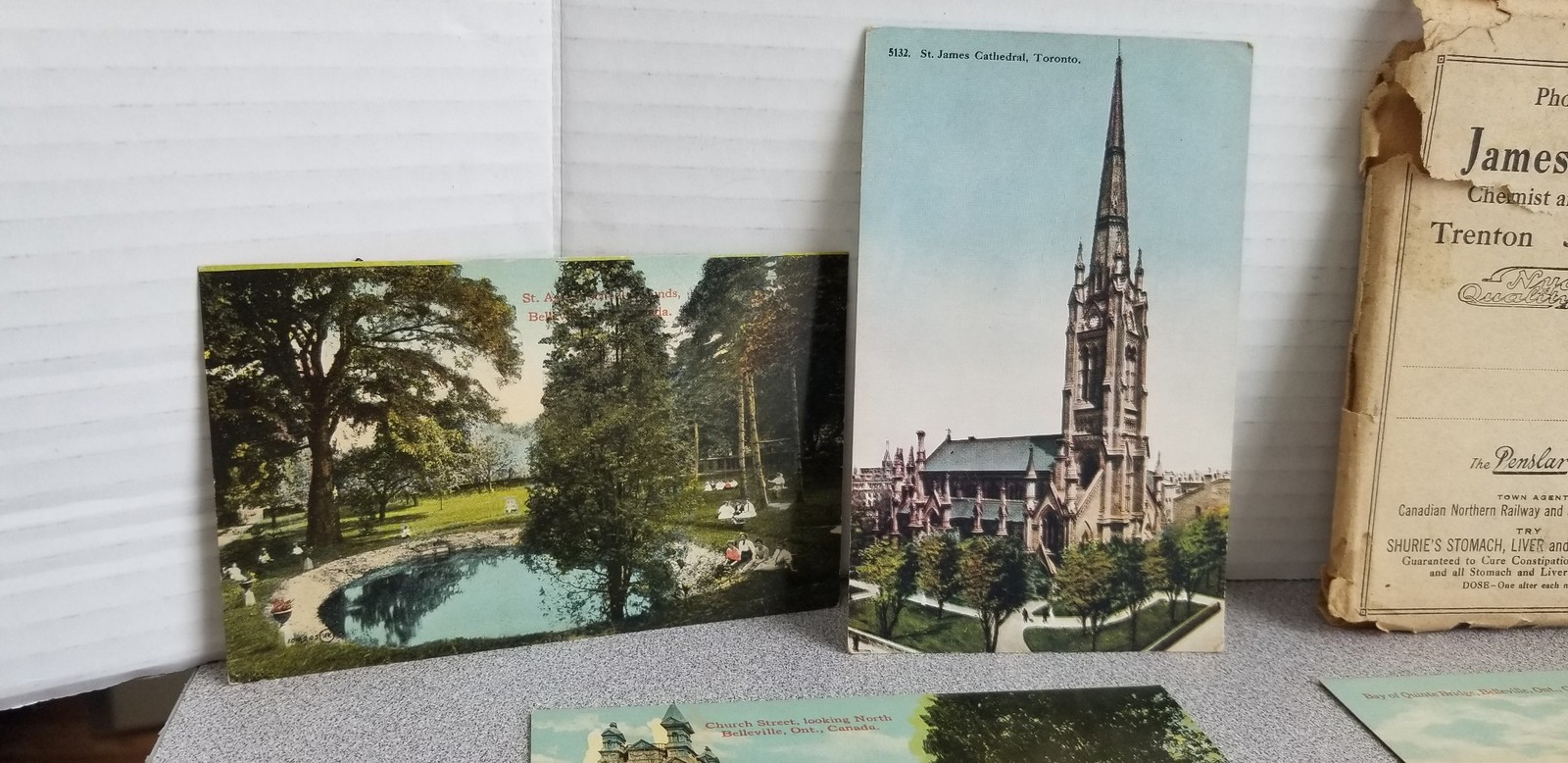 1900s James Shurie Chemist & Druggist Ontario Canada 15-Postcards & Envelope Up3