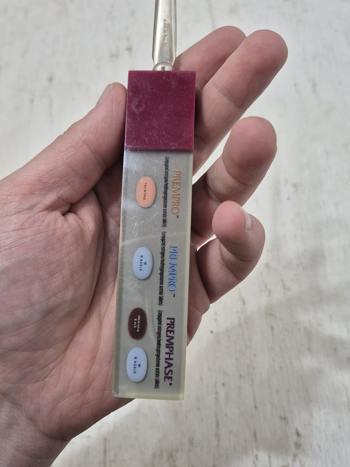 Vintage Premarin Letter Opener Drug Advertising Pharmaceutical Promo Averst