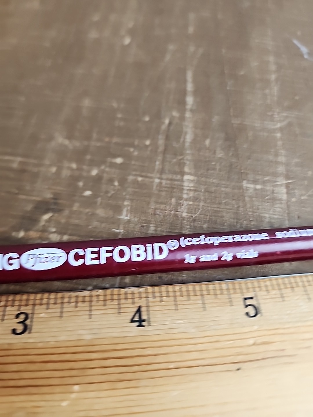CEFOBID CEFOPERAZONE ROERIG PFIZER PHARMA VTG Advertising Paper Wrapped Pencil