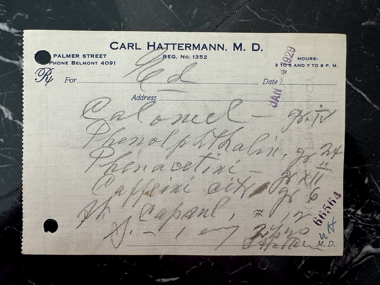 Set of 20 Vintage Medical Prescriptions – 1929 Handwritten Pharmacy