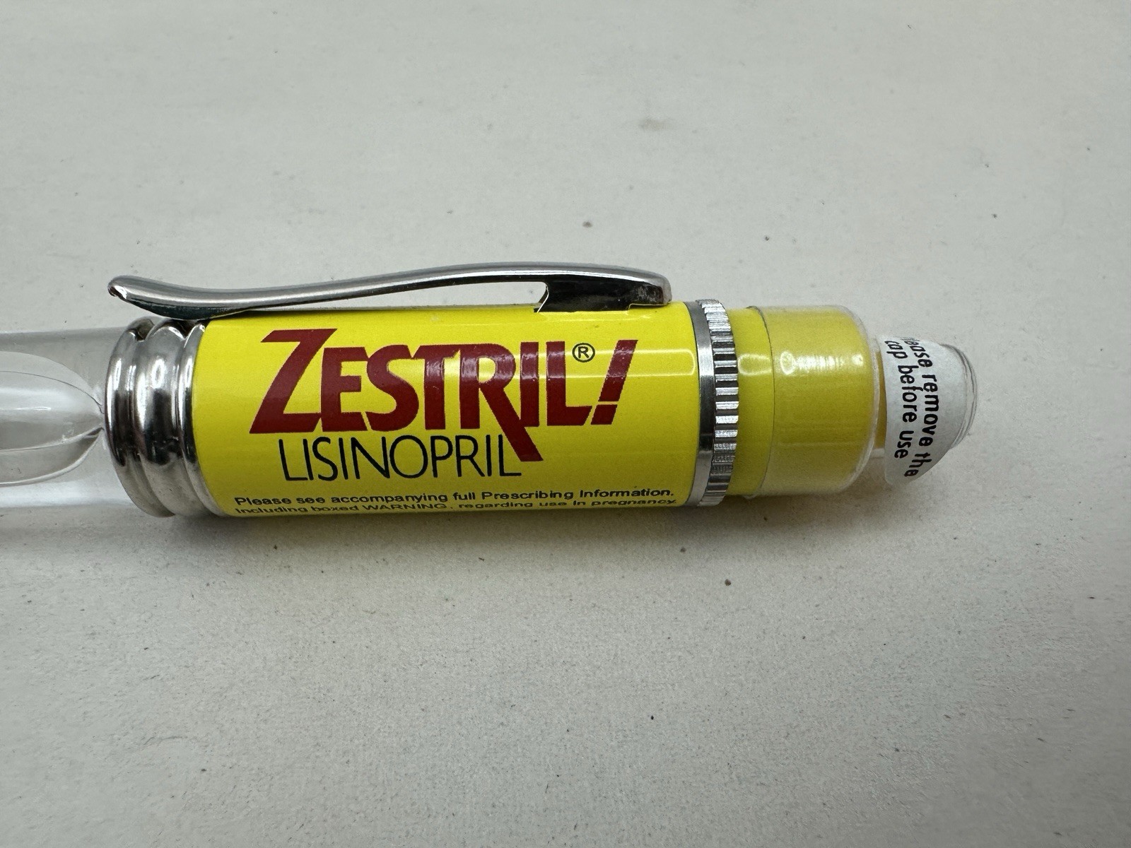 Pharmaceutical Drug Rep ZESTRIL! Collectible Light Up Red Pen – RARE – Works