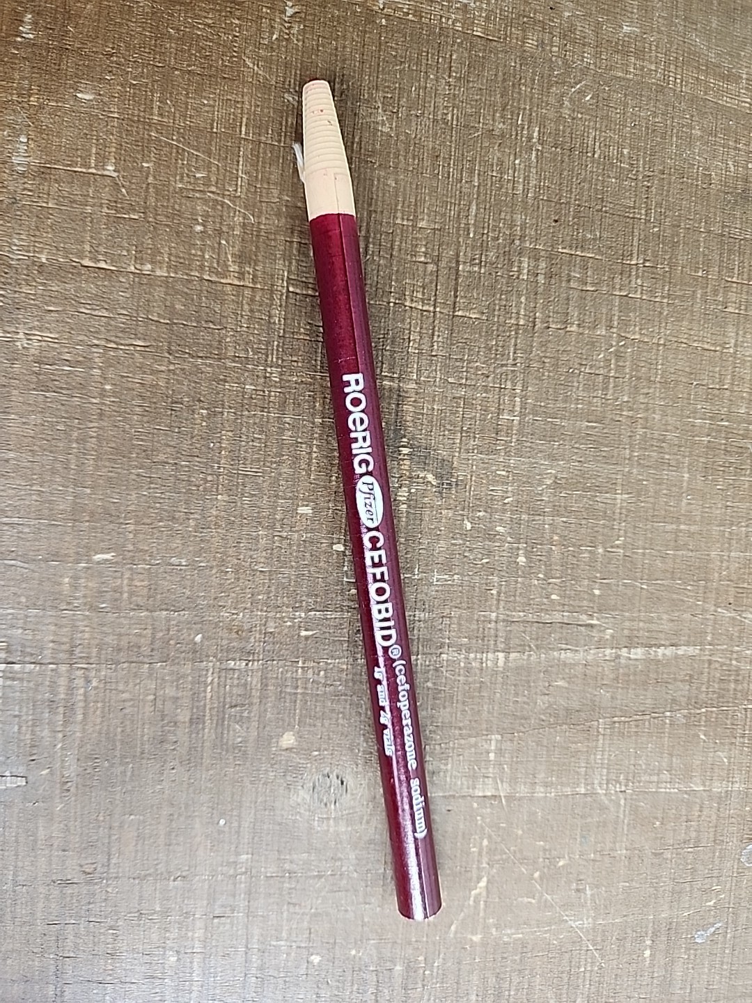 CEFOBID CEFOPERAZONE ROERIG PFIZER PHARMA VTG Advertising Paper Wrapped Pencil