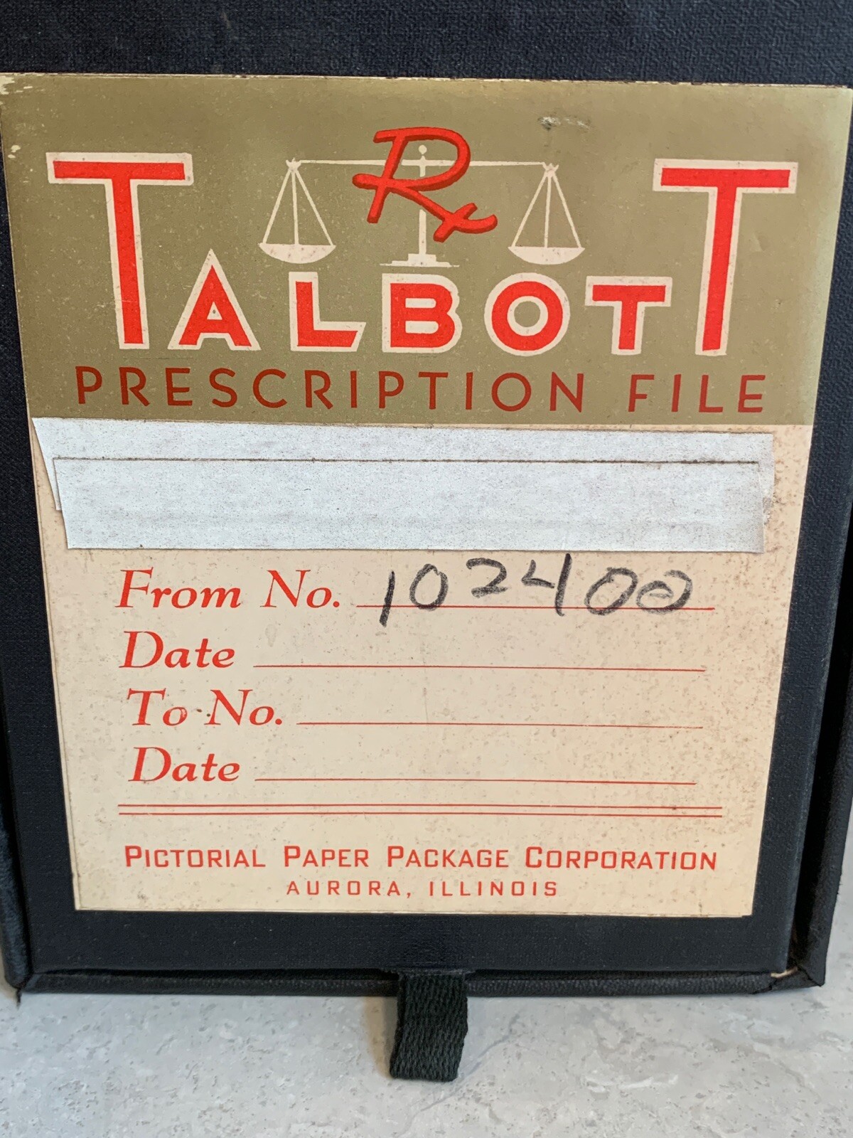 Vintage Pharmacy Prescription File Box Rx Apothecary Drug Store