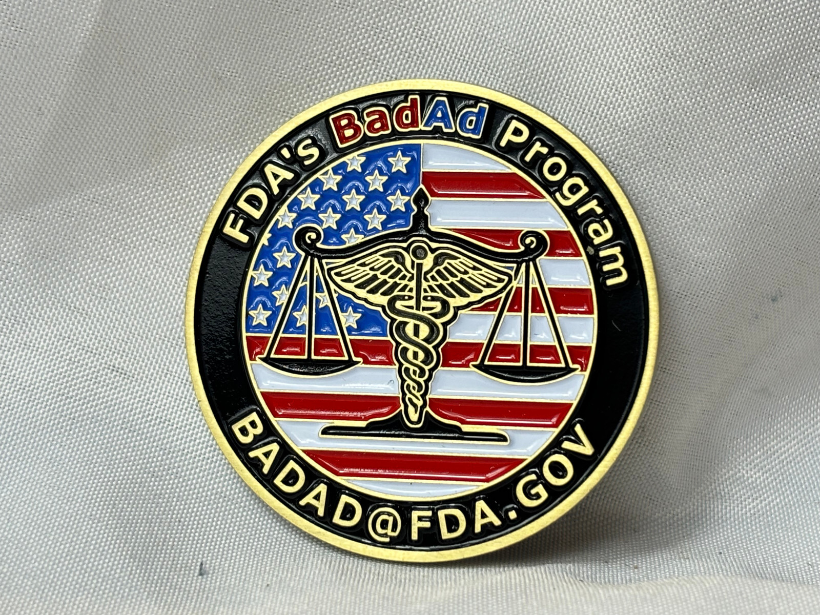 FDA’s BadAd Program Challenge Coin Office Of Prescription Drug Promotion