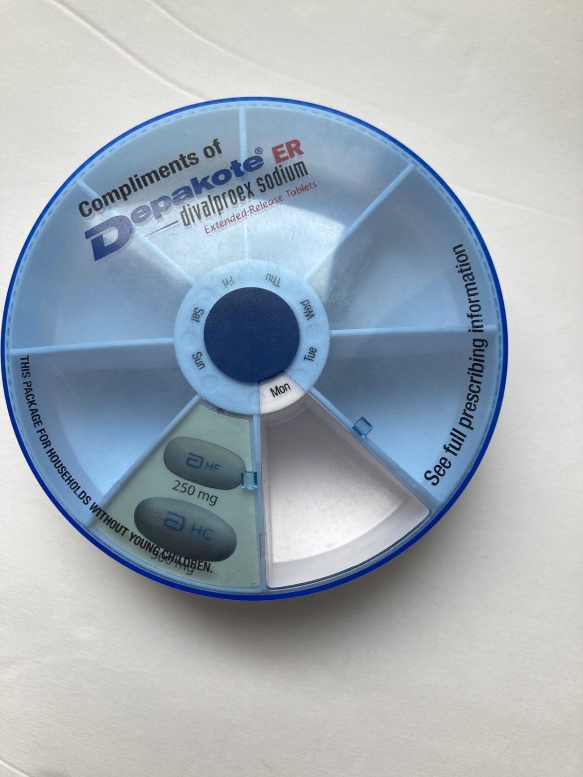 Depakote Drug Rep Pharmaceutical Promo Plastic Pill Box Case