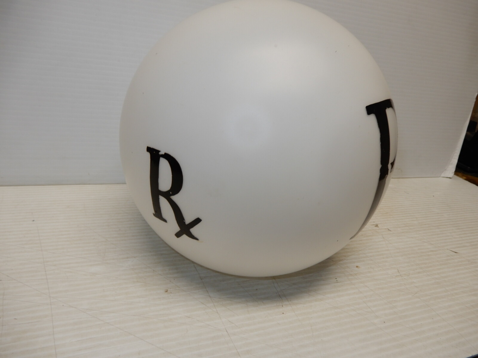 VINTAGE MILK GLASS LAMP SHADE GLOBE PHARMACY PRESCRIPTIONS APOTHECARY