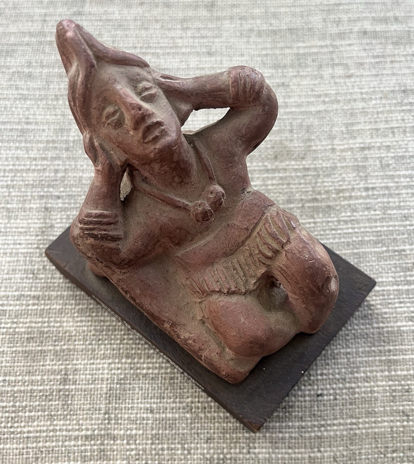 Vtg Portrait Of Anxiety/Depression Etrafon Promo Clay Figurine Mexico