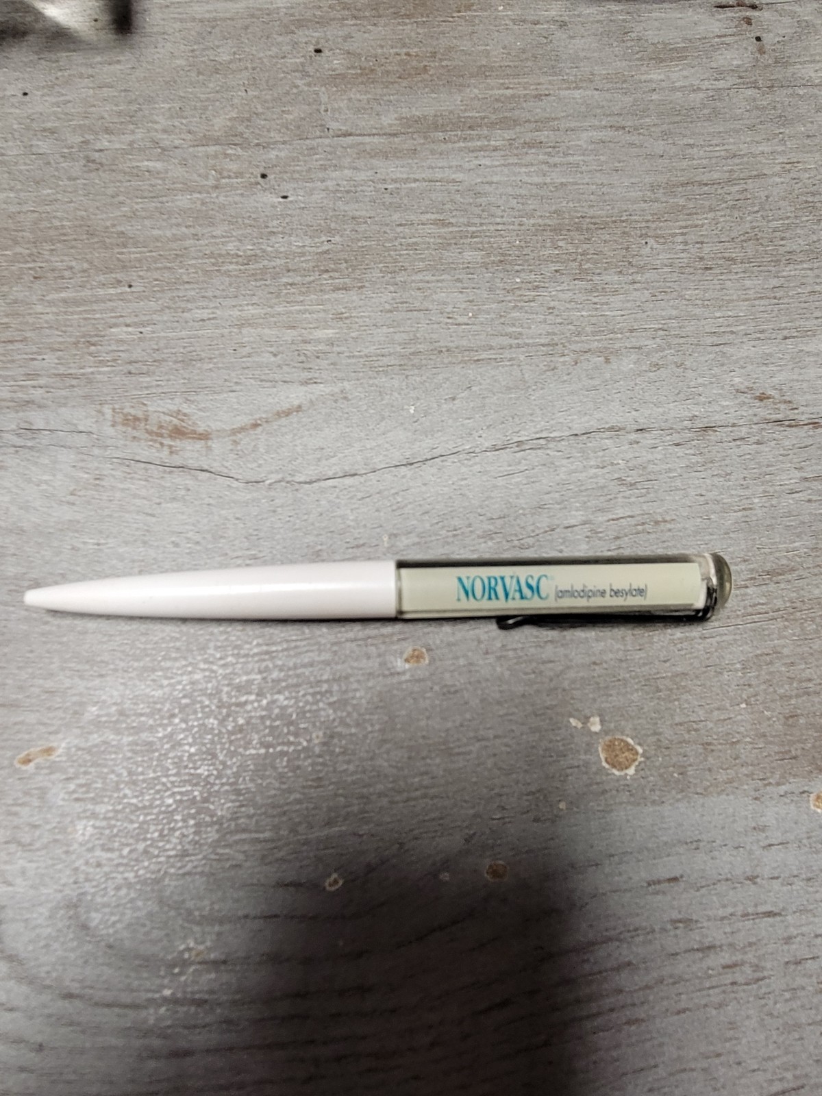 Norvasc Heavy Metal Drug Rep Pen Pharmaceutical Medical Click Button Floaty