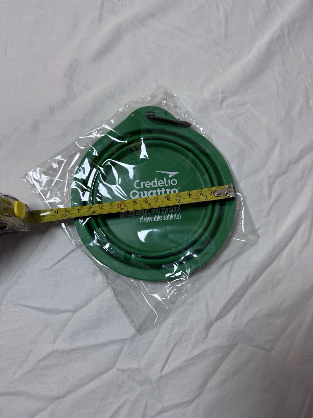 Credelio Quattro Pharmaceutical Collectible New Green Collapsible Water Pet Bowl