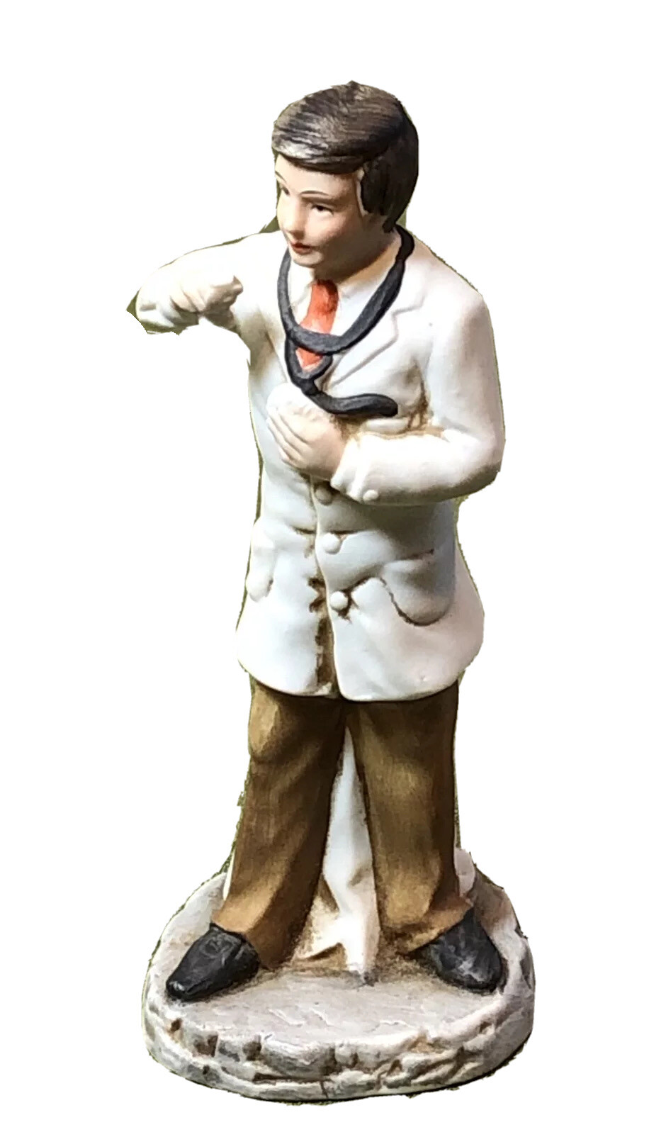 Vtg 1970s Ayerst Bisque Porcelain Doctor 5”T Figurine Pharmaceutical Promotion
