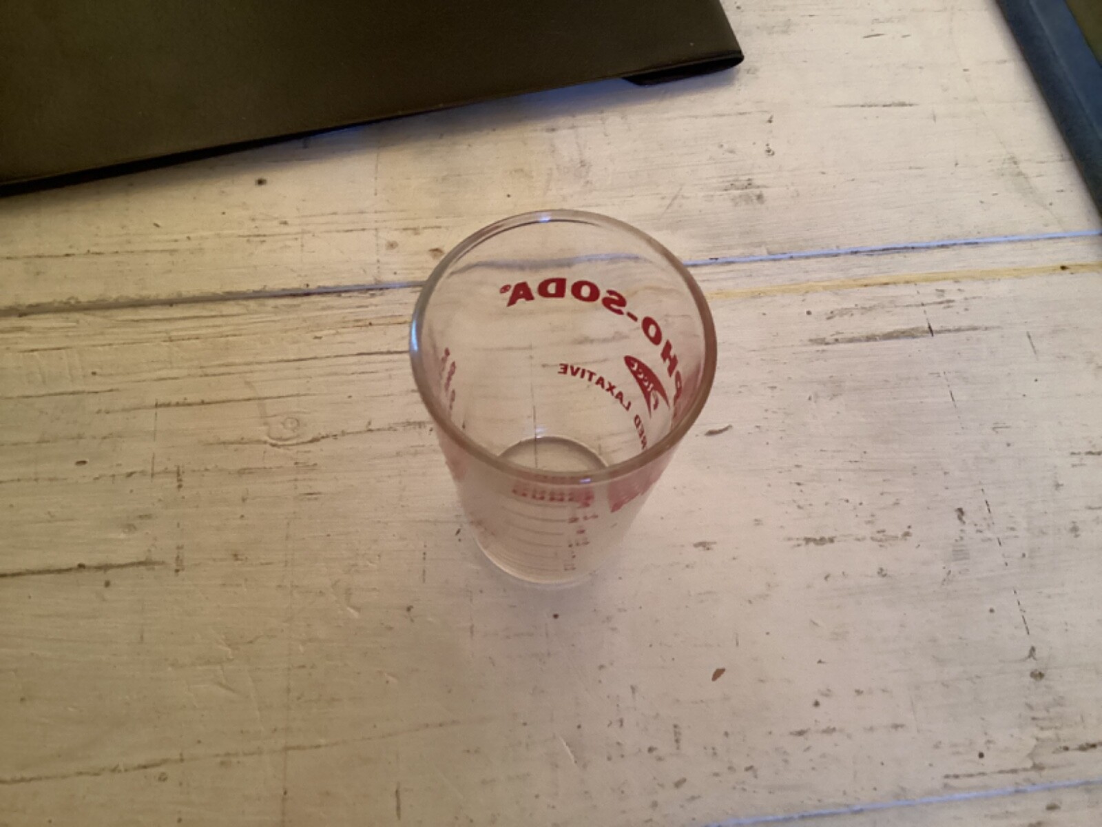 Vintage Phospho-soda Buffered Laxative 3.5″ Advertising Measuring Glass