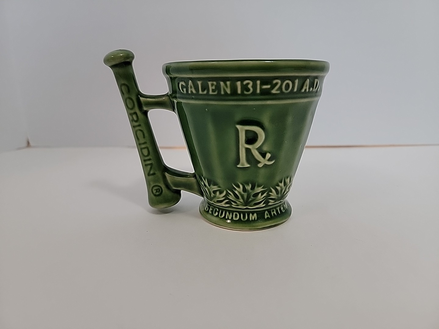 Vintage Schering Medicine Drug Store Ceramic Mug Pharmacy Rx Ad Display