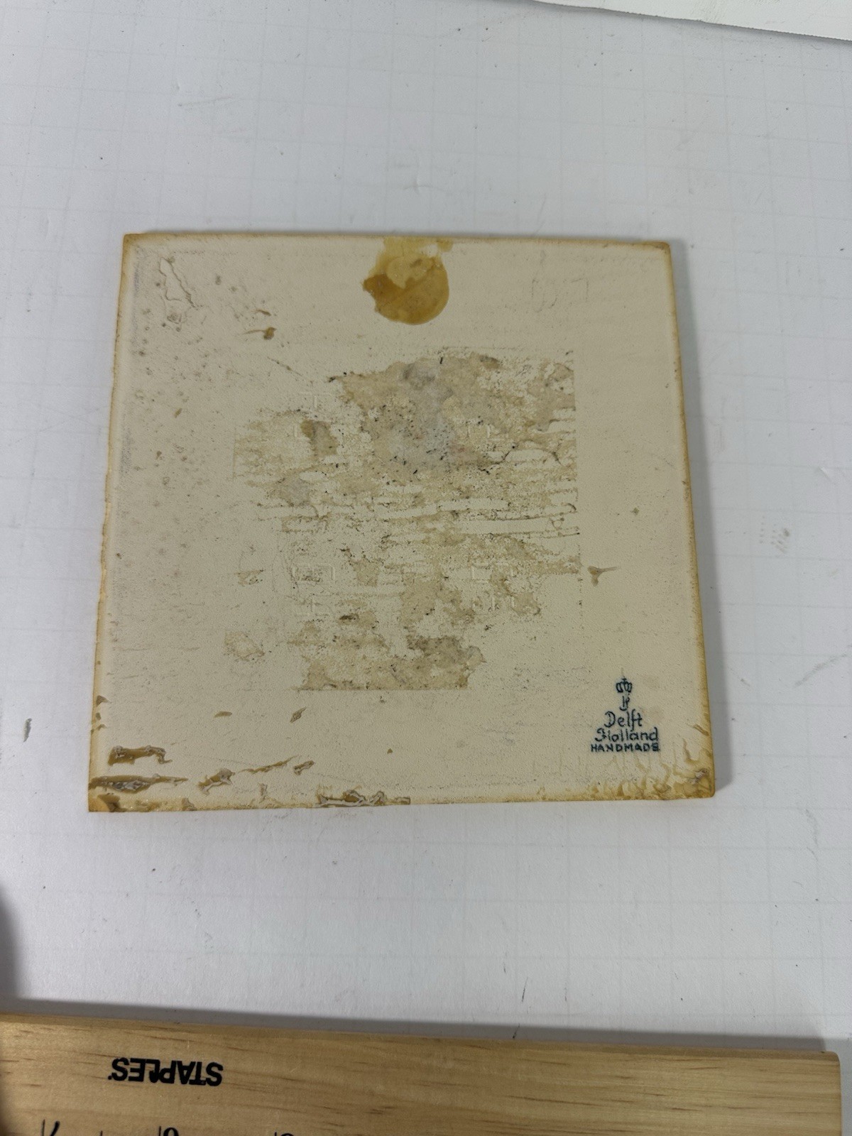 Vintage Blue Delft Tile Uroscopy Pharmacy Scholarship Program Apothecary 11 READ