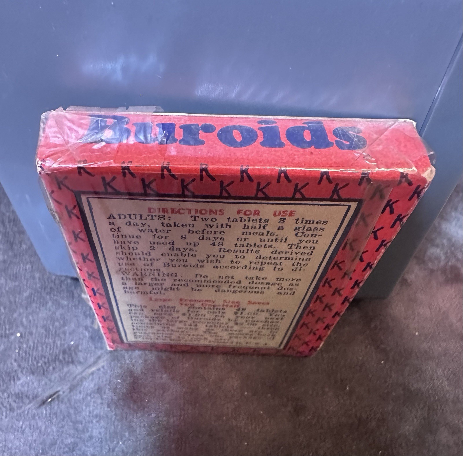 VTG NOS Buroids Medicine Tablets Medical Apothecary LA Pharmacy Boxed & Wrapped