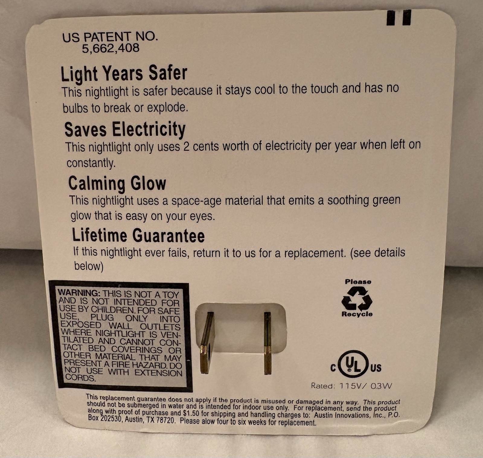 VTG 1990’s AMBIEN NIGHTLIGHT PHARMA ADVERTISING DRUG REP LOGO NEW RARE HTF