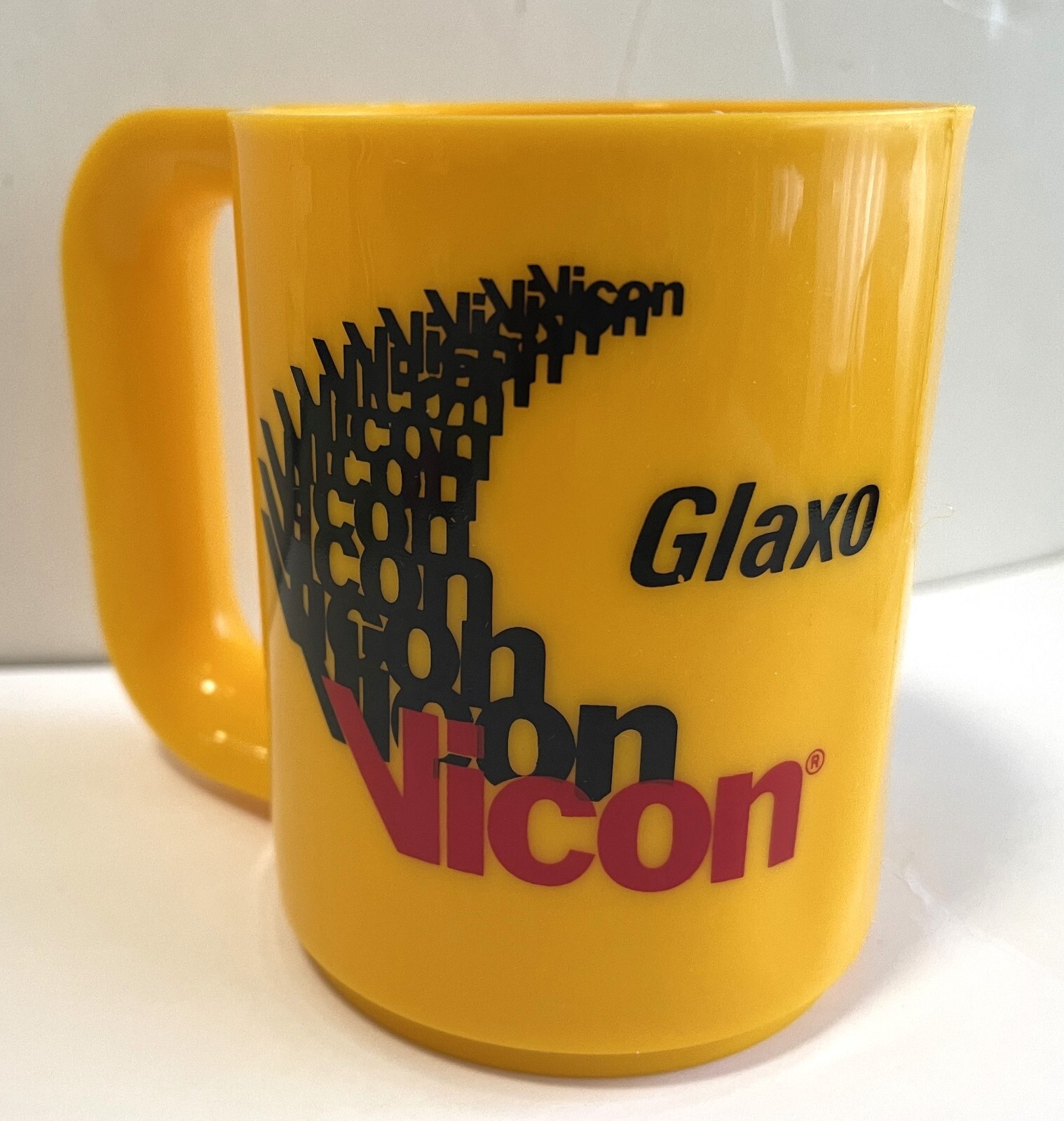 Glaxo Coffee Mug Cup Pharmaceutical Drug VICON Rep Pharma Plastic Sterilite