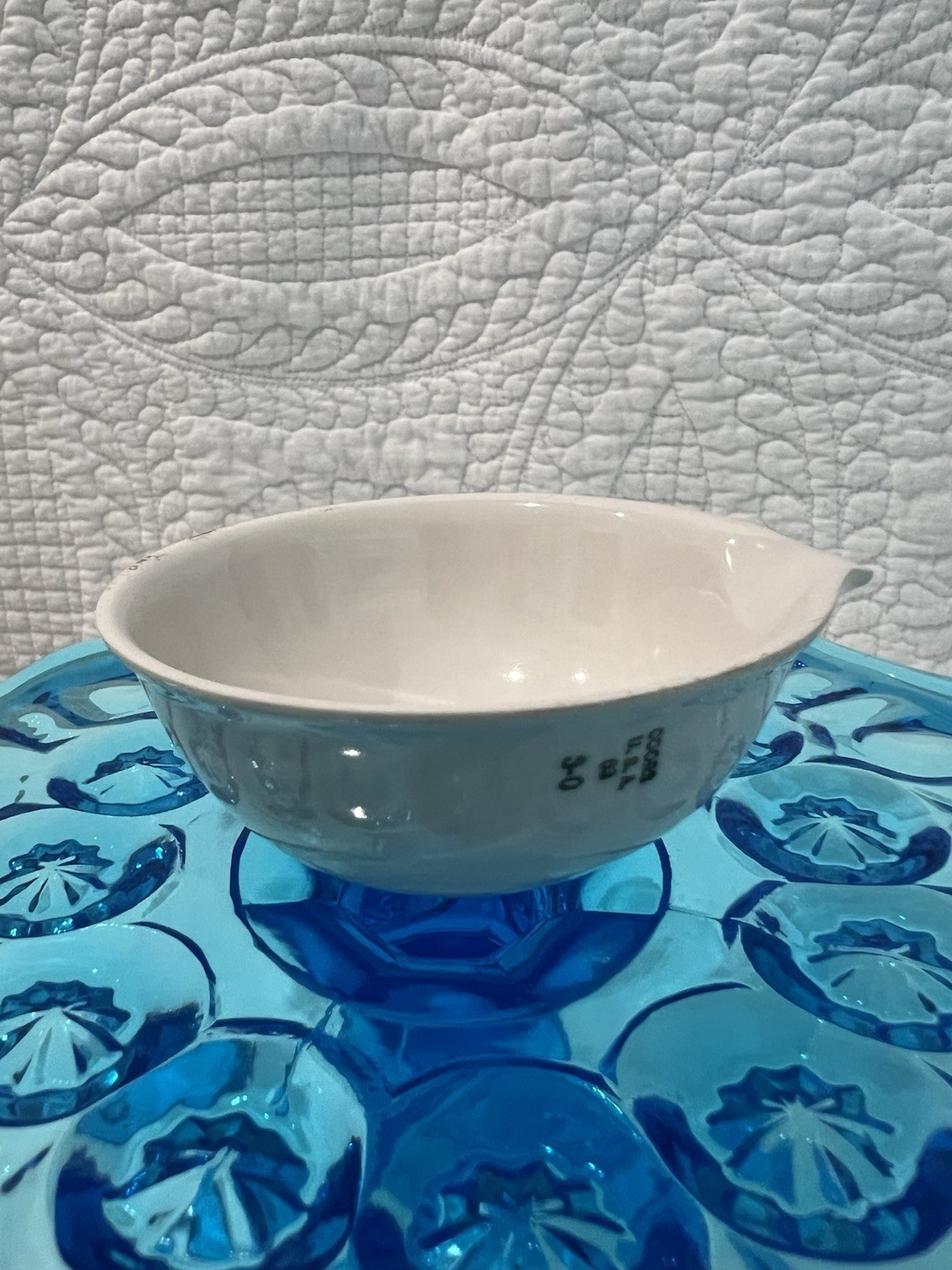 Vintage Coors USA Apothecary Porcelain Evaporating Lab Dish Spout Bowl 03 3 Inch
