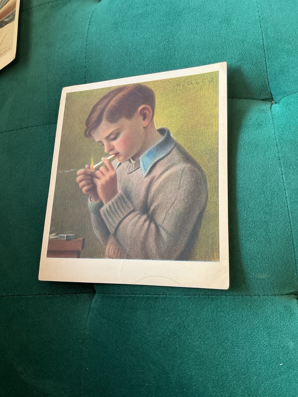 Rare 1937 Set of 3 Vintage Italian Pharmaceutical Advertising Postcards