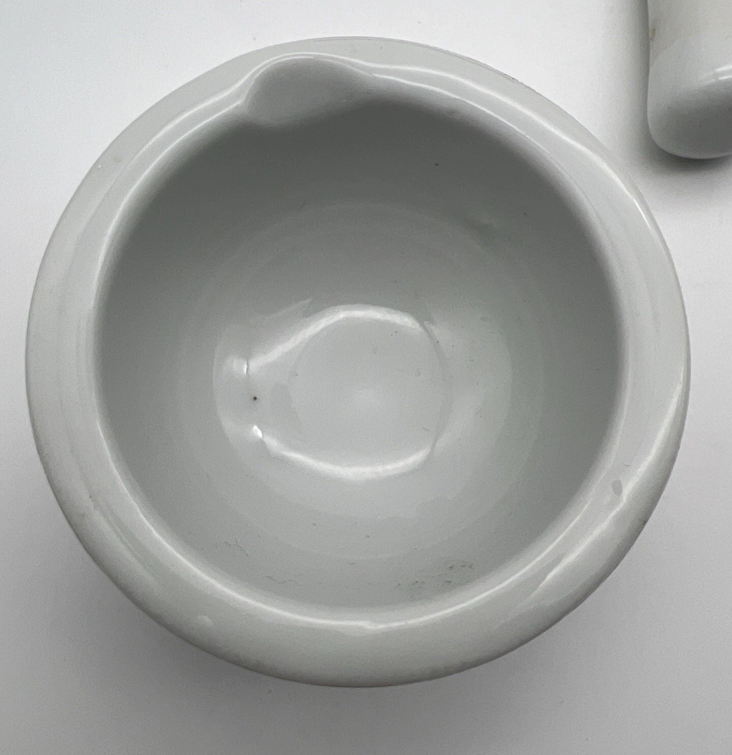 Vintage Porcelain Mortar and Pestle White