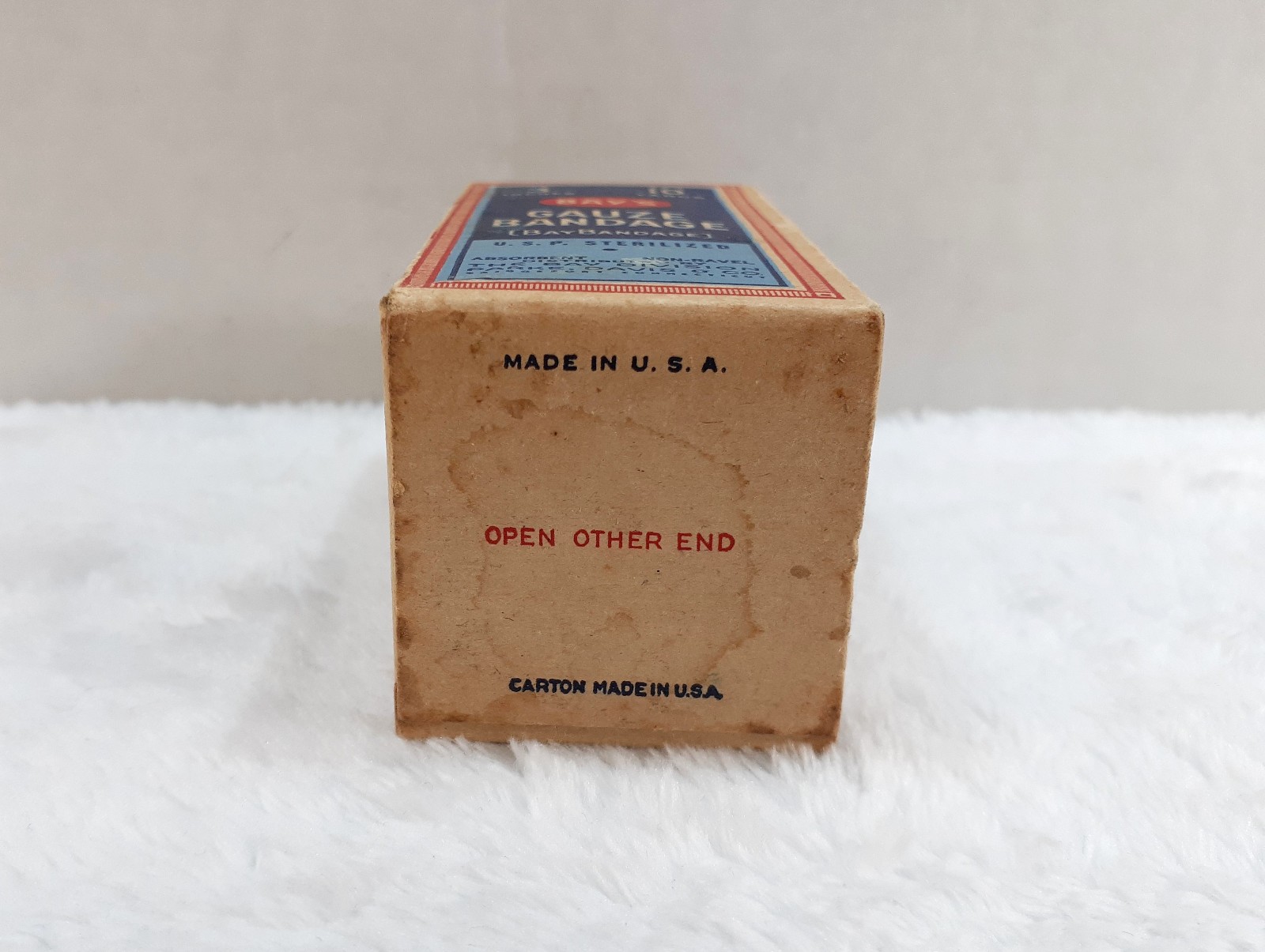 Vintage Bay’s Gauze Bandage Parke Davis Bridgeport Connecticut 1940s Sealed NOS