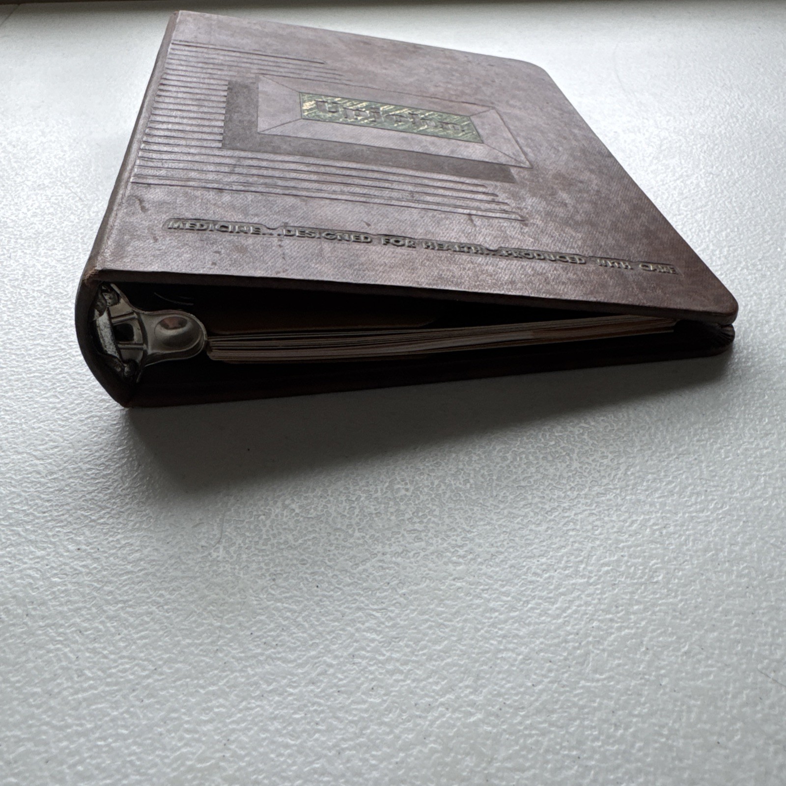 Vintage 1971 Upjohn Company Binder With Pharmaceutical Product Info