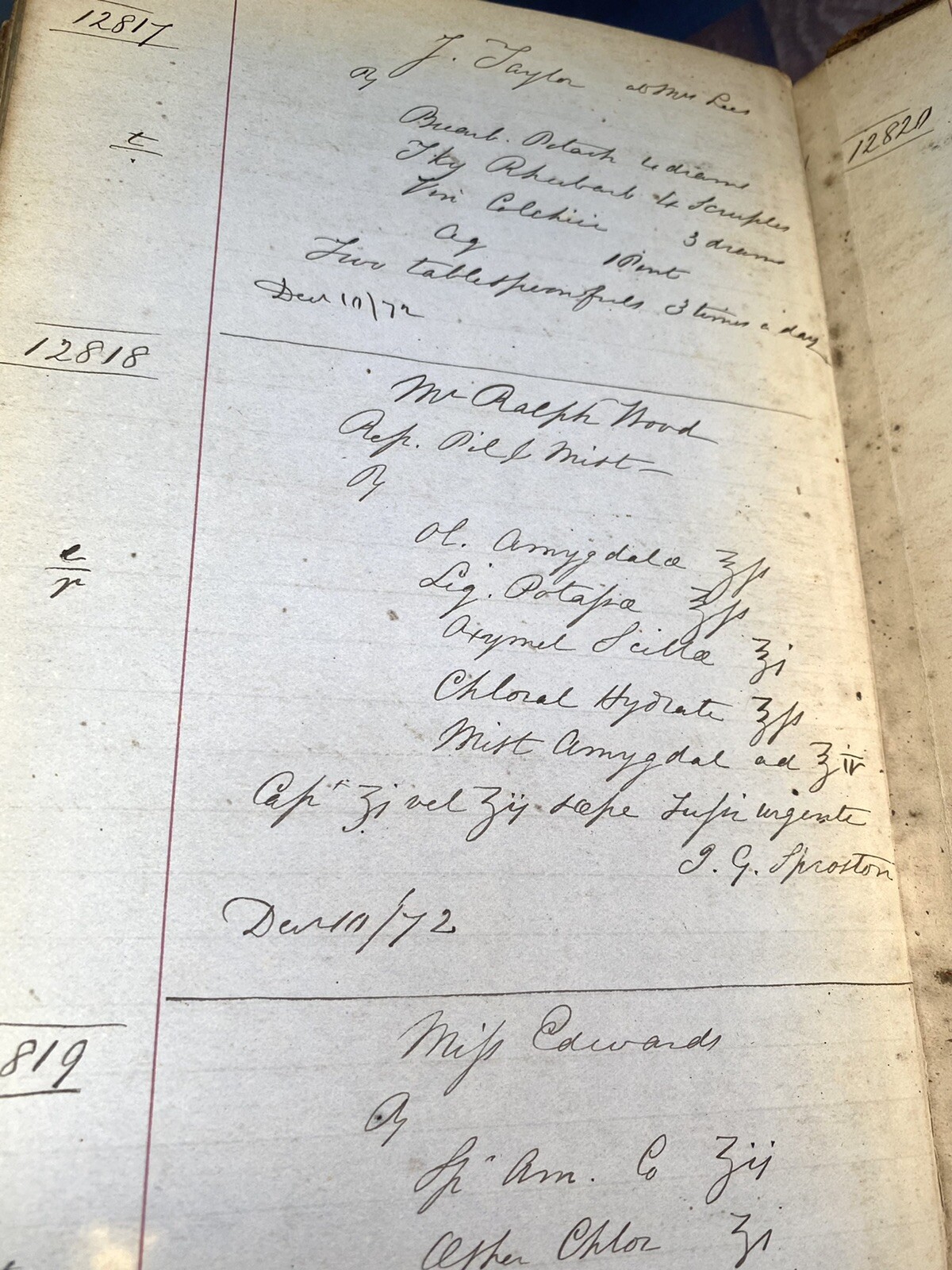 1867 PHARMACY PRESCRIPTIONS LEDGER CHEMIST APOTHECARY JARS STOURBRIDGE
