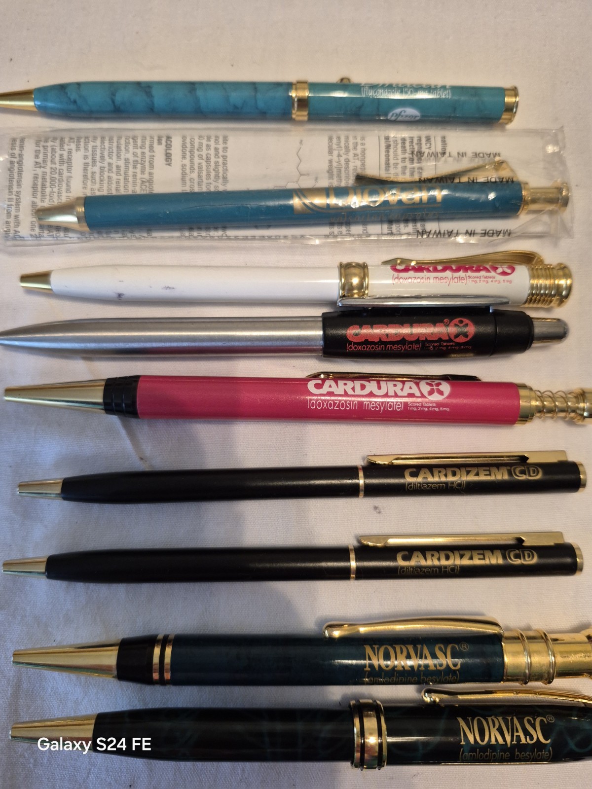 Pharmaceutical Rep Hard Metal Pens Lot Of 12